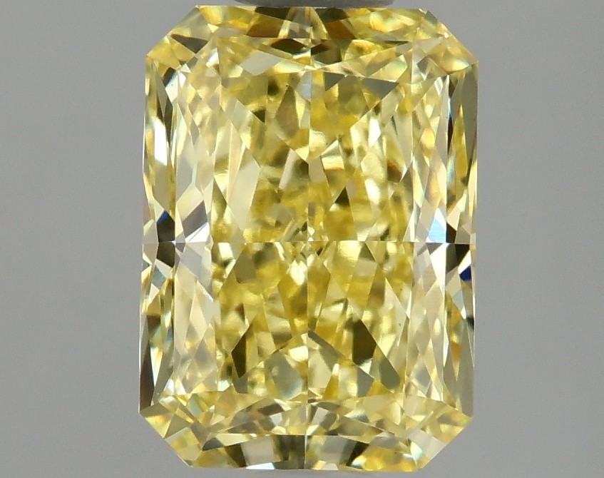 Radiant 1.89 Ct Fancy Vivid Yellow VVS2 IGI Certified Lab Grown CVD Diamond
