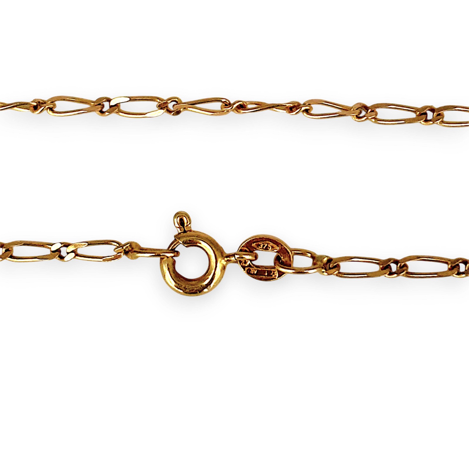 NZGD | 9ct Gold UNOAERRE Aurora 1×1 Fiagor Chain 50cm