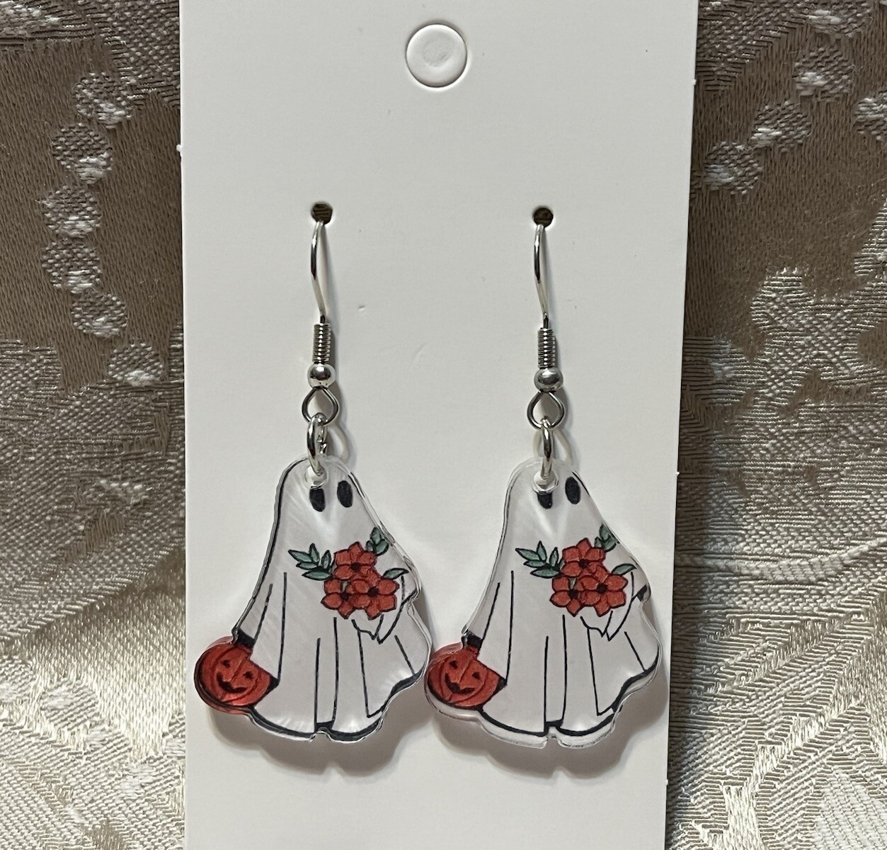 Vintage Cartoon Ghost Pumpkin Dangle Fashion Halloween Casual Fun Earrings