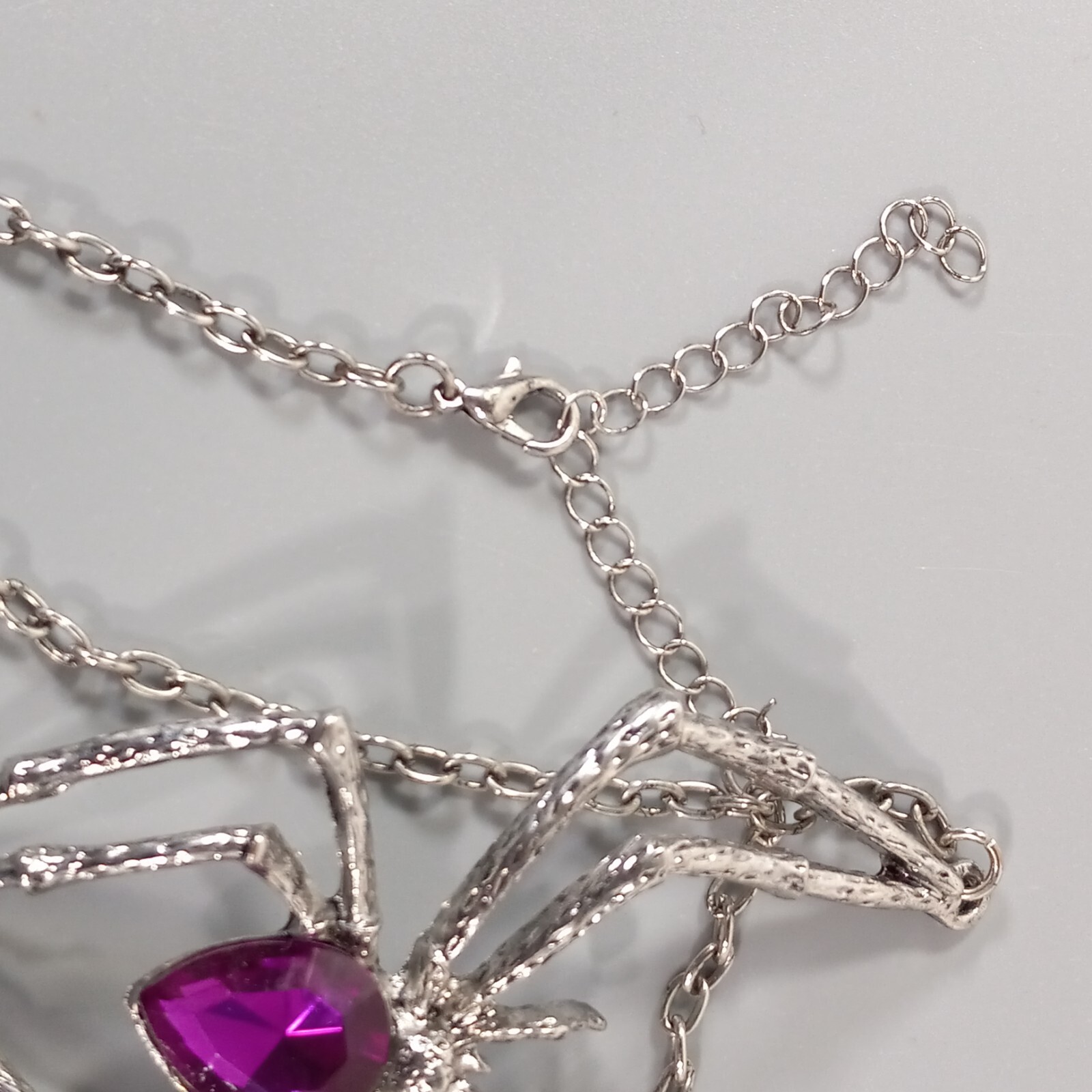 Spider Necklace Earring Sets Goth Halloween Rhinestone Fashion Jewelry Cosplay