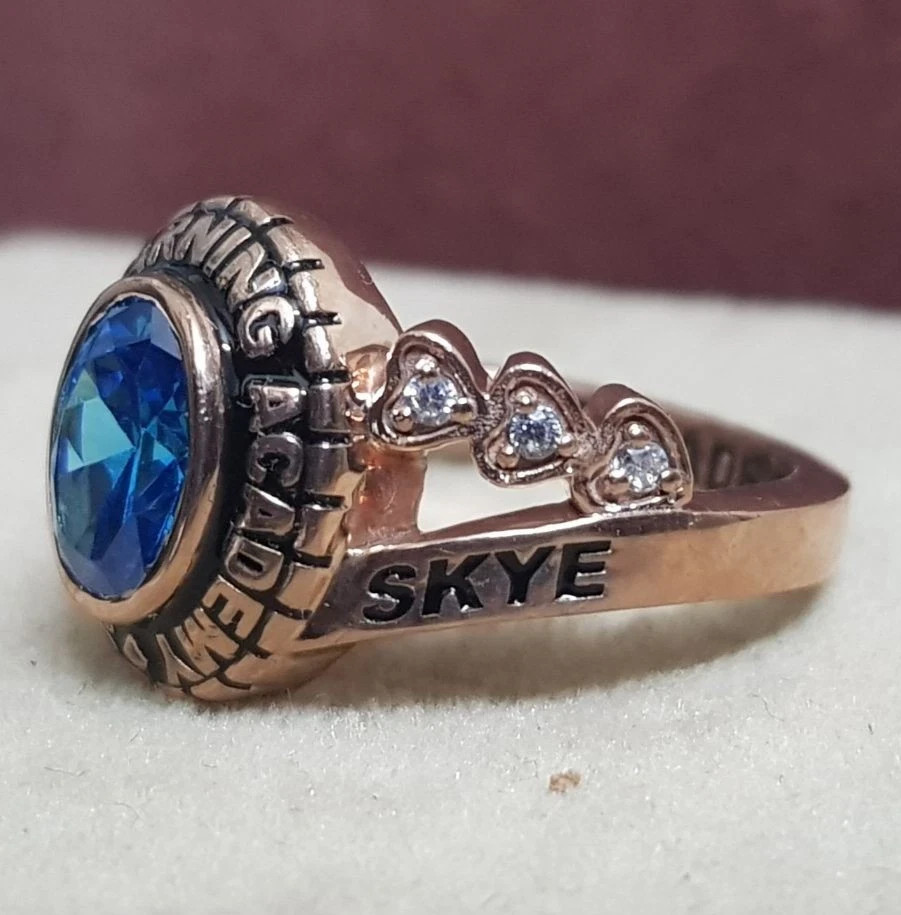 Personalized High School Class Ring Add School Name, Year & Inside Engraving