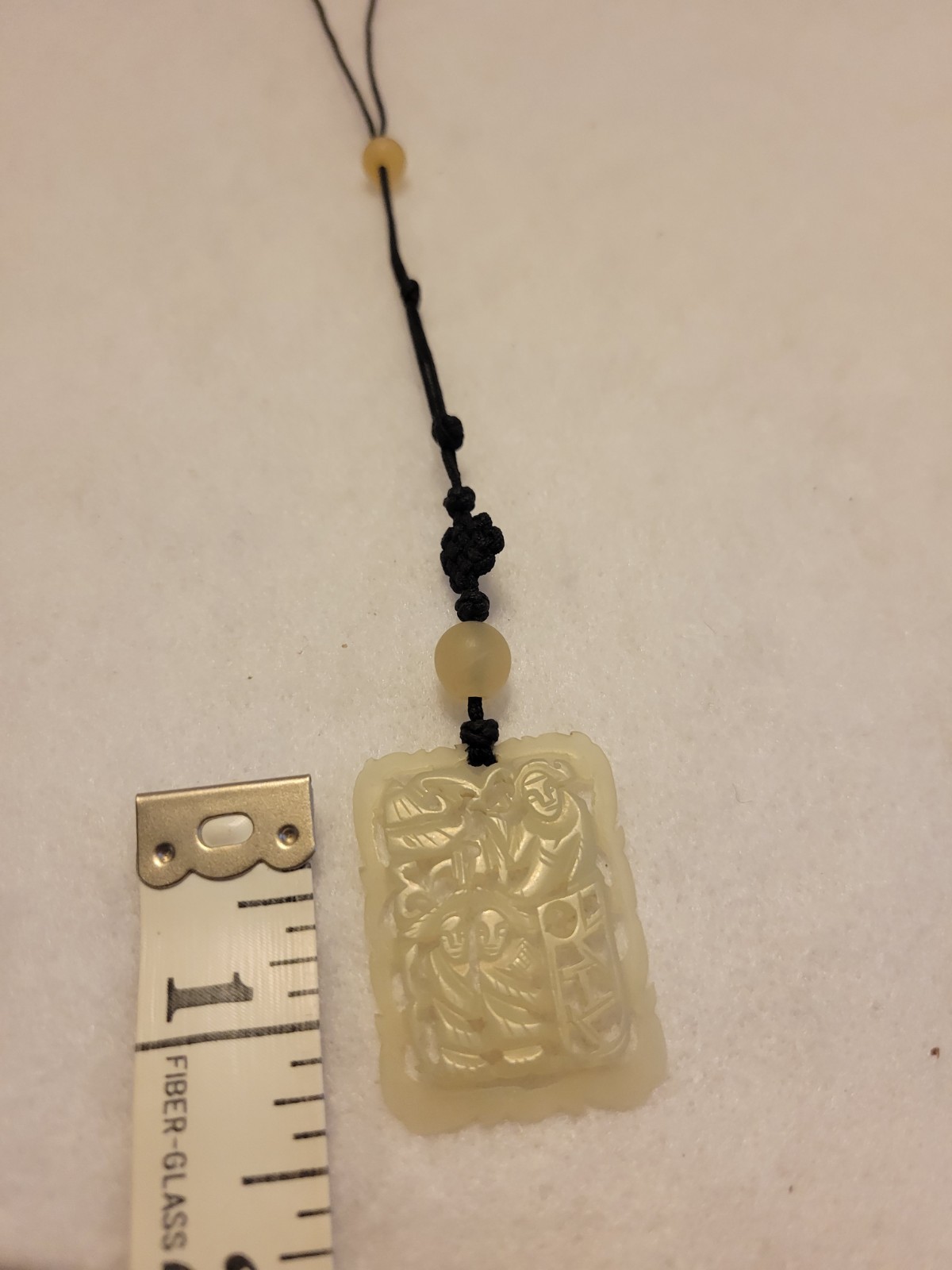 Asian Motif Necklace Carved Chinese Pendant Elegant Statement Fashion Jewelry