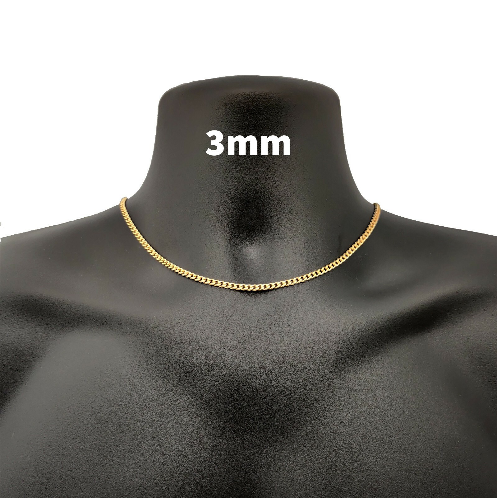 Miami Cuban Curb Link Chain Necklace Gold Plated Stainless Steel Never Fades