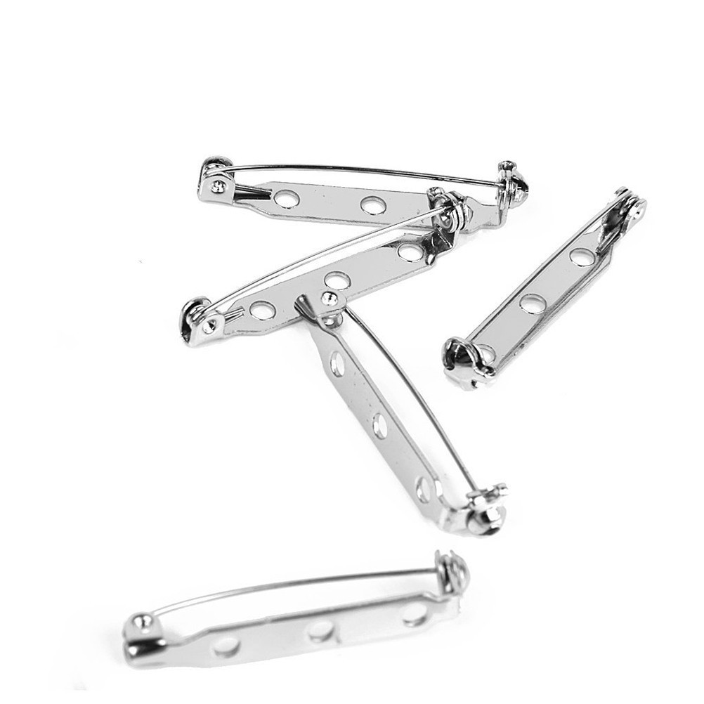50pcs 32mm Stainless Safety Catch Bar Brooch ( ) Catch bar pin