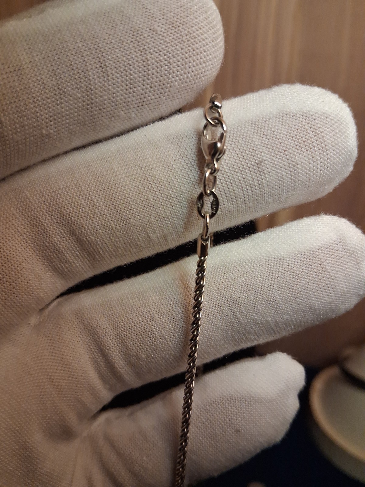 925 Sterling Silver James Avery Reverse Rope Chain Necklace (18 Inch)