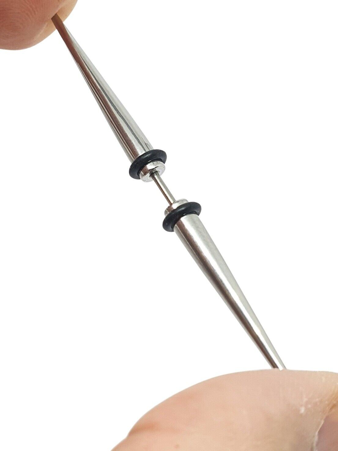 Double Spike Septum Xtra Large Bar Cone 16g (1.2mm) 70mm 316L Jewellery Piercing