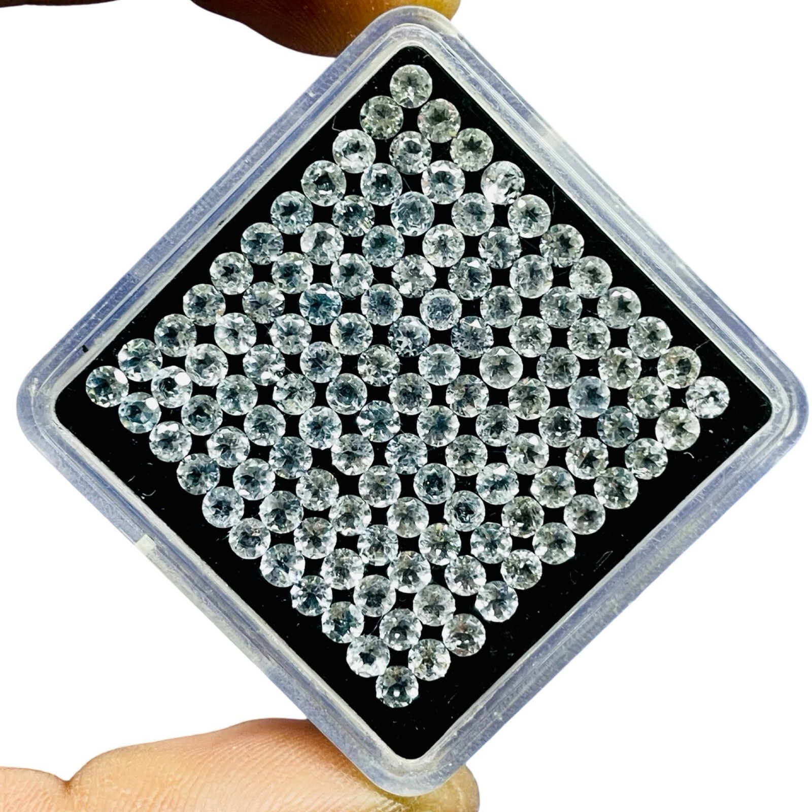 VVS 50 Pcs Natural White Topaz 3mm Round Cut Calibrated Loose Gemstones Lot