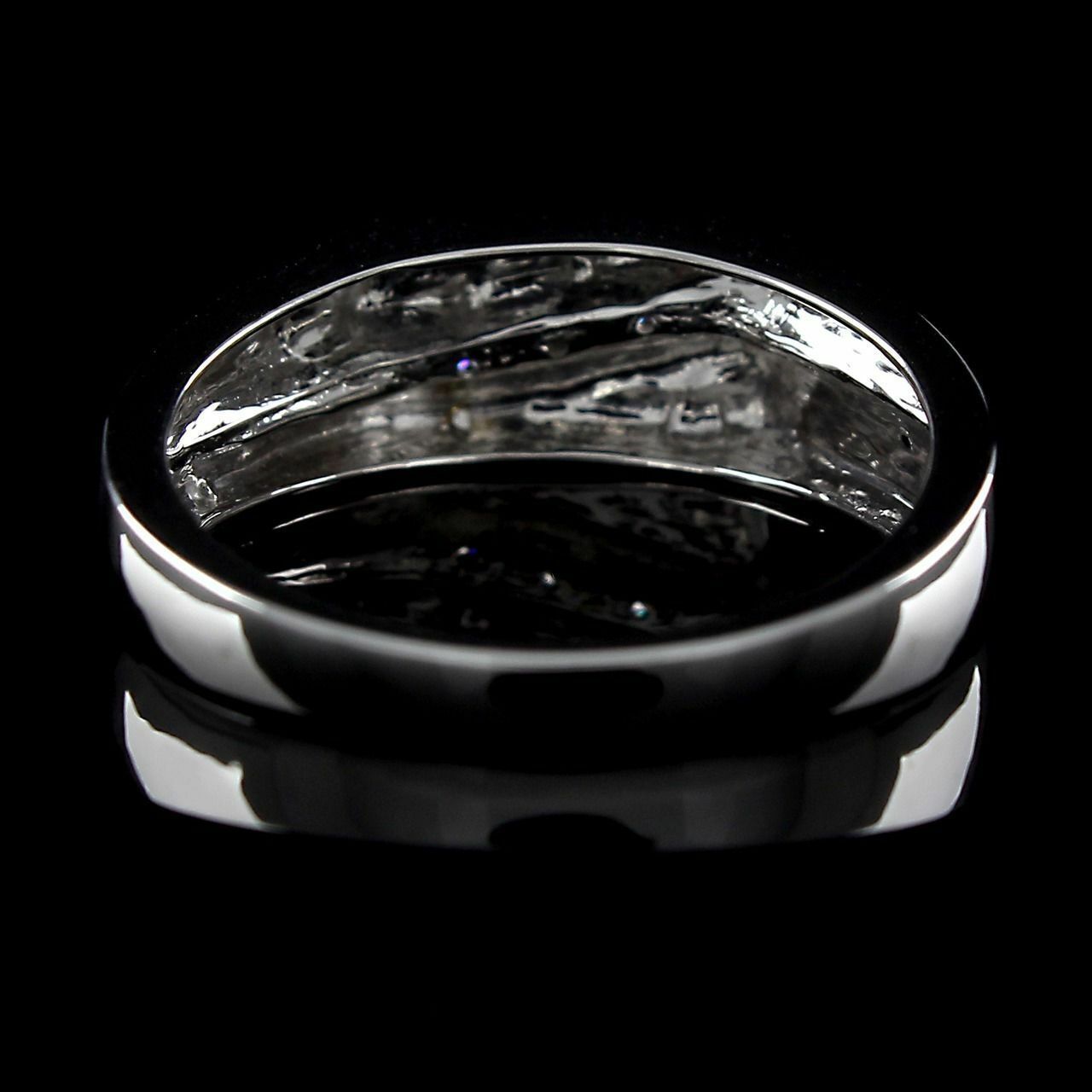 $199 Men’s Ring in Genuine Round White Diamond (0.10Cts) Free Size