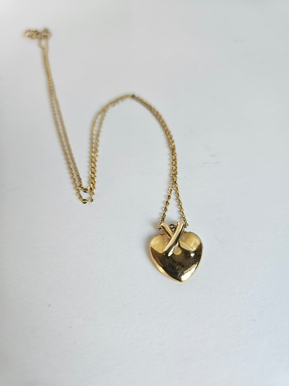 14K Solid Gold Diamond Cut Cable Chain Necklace Gold Plated Pendant 17in Women