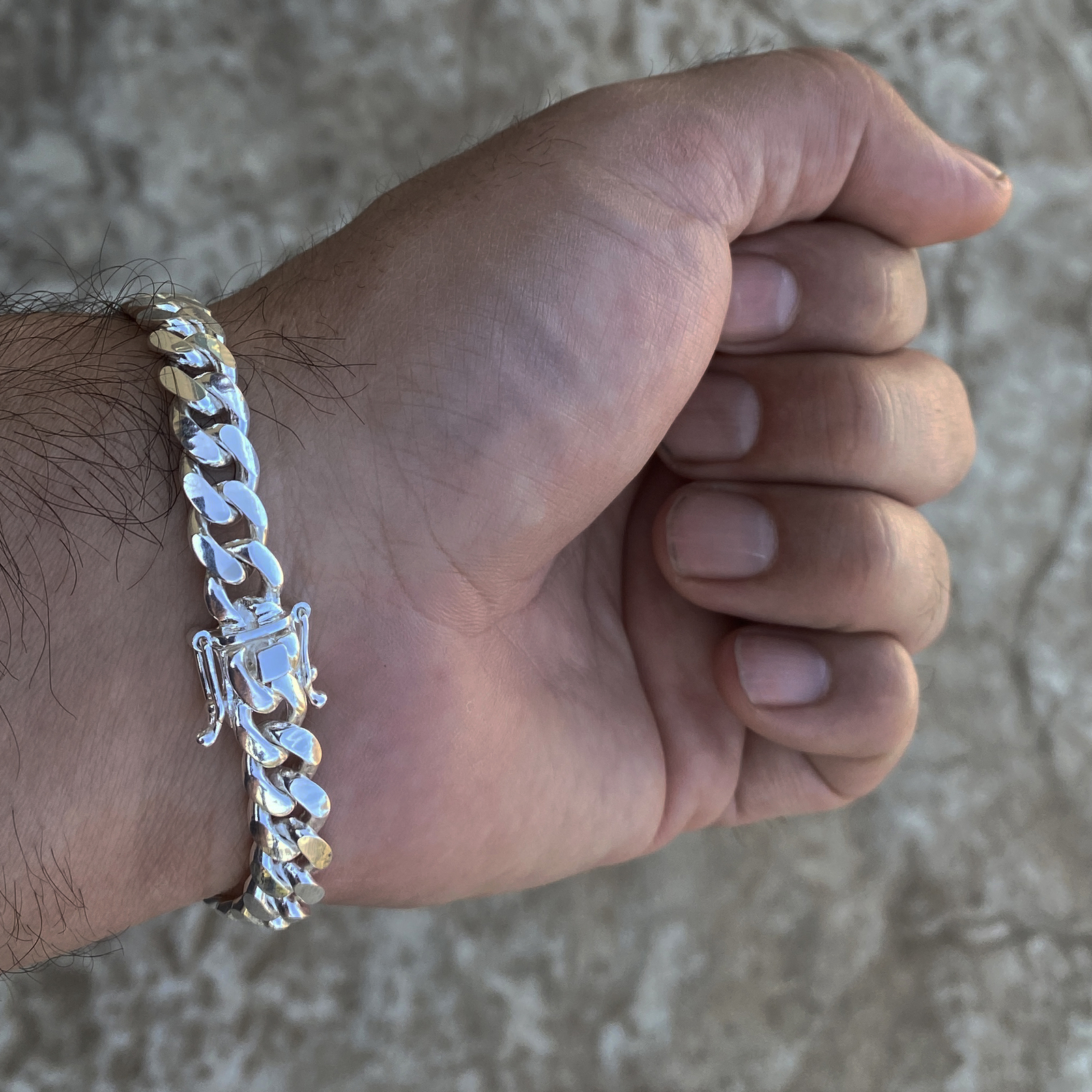 Men’s Solid 925 Sterling Silver Miami Cuban Link Bracelet Heavy 8.5″ in x 8mm