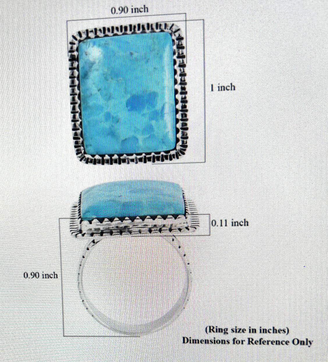 Kingman Turquoise Statement Ring 6 Sterling Silver 9.40 Grams 12.00 ctw