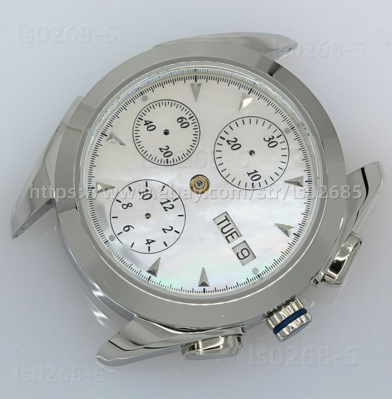 DIY SET for ETA 7750 watch case + dial + hands sapphire 38mm 10ATM NEW