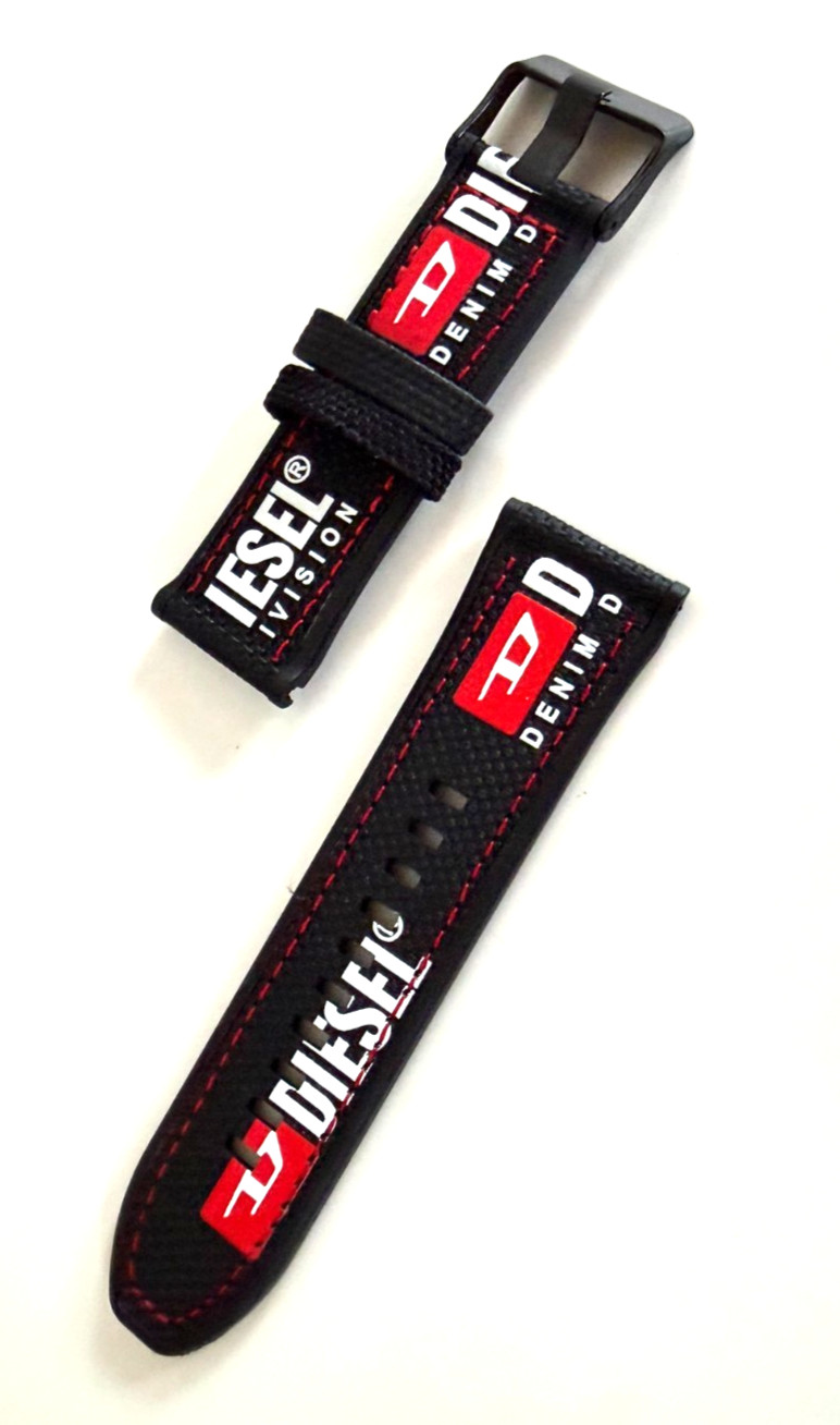 DIESEL DZ7433 Replacement Nylon Watch Band Strap Black 28 mm