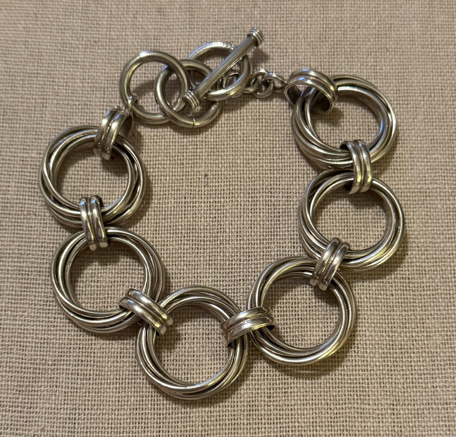 Silpada 925 Sterling Silver Multi Ring Bracelet 7-9 in 2oz or 56.7g Heavy melt