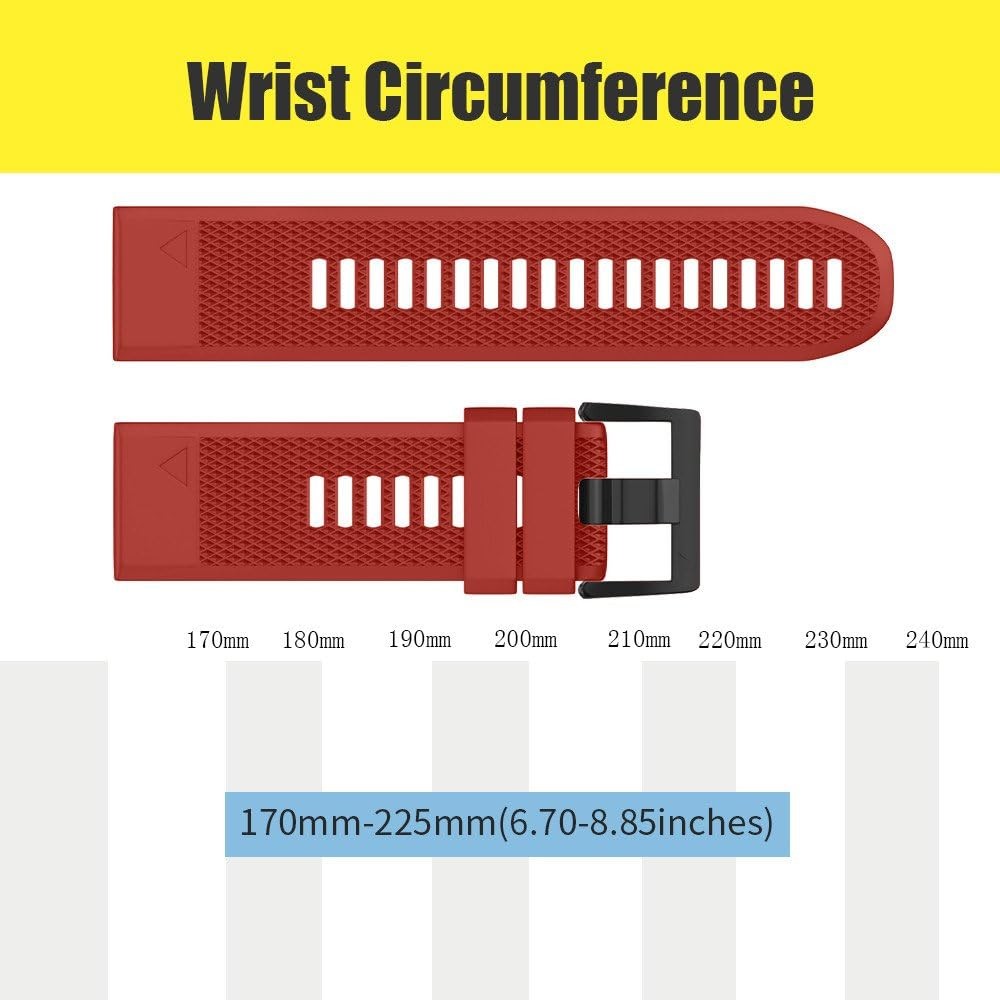 Quick Fit Release Silicone Band for Garmin Quatix 7 Sapphire Edition 7 6 5 Strap