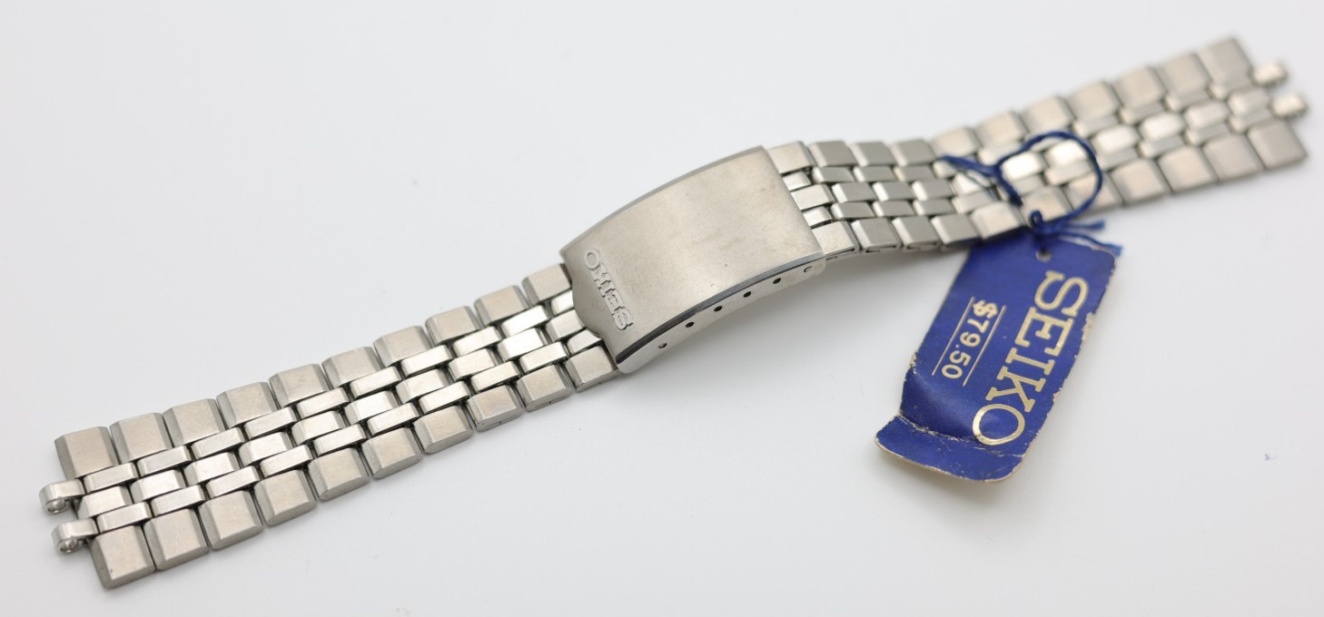 SEIKO STAINLESS WRIST WATCH BRACELET 165mm LONG 19.8/7.6mm LUG END WIDTH (BM)