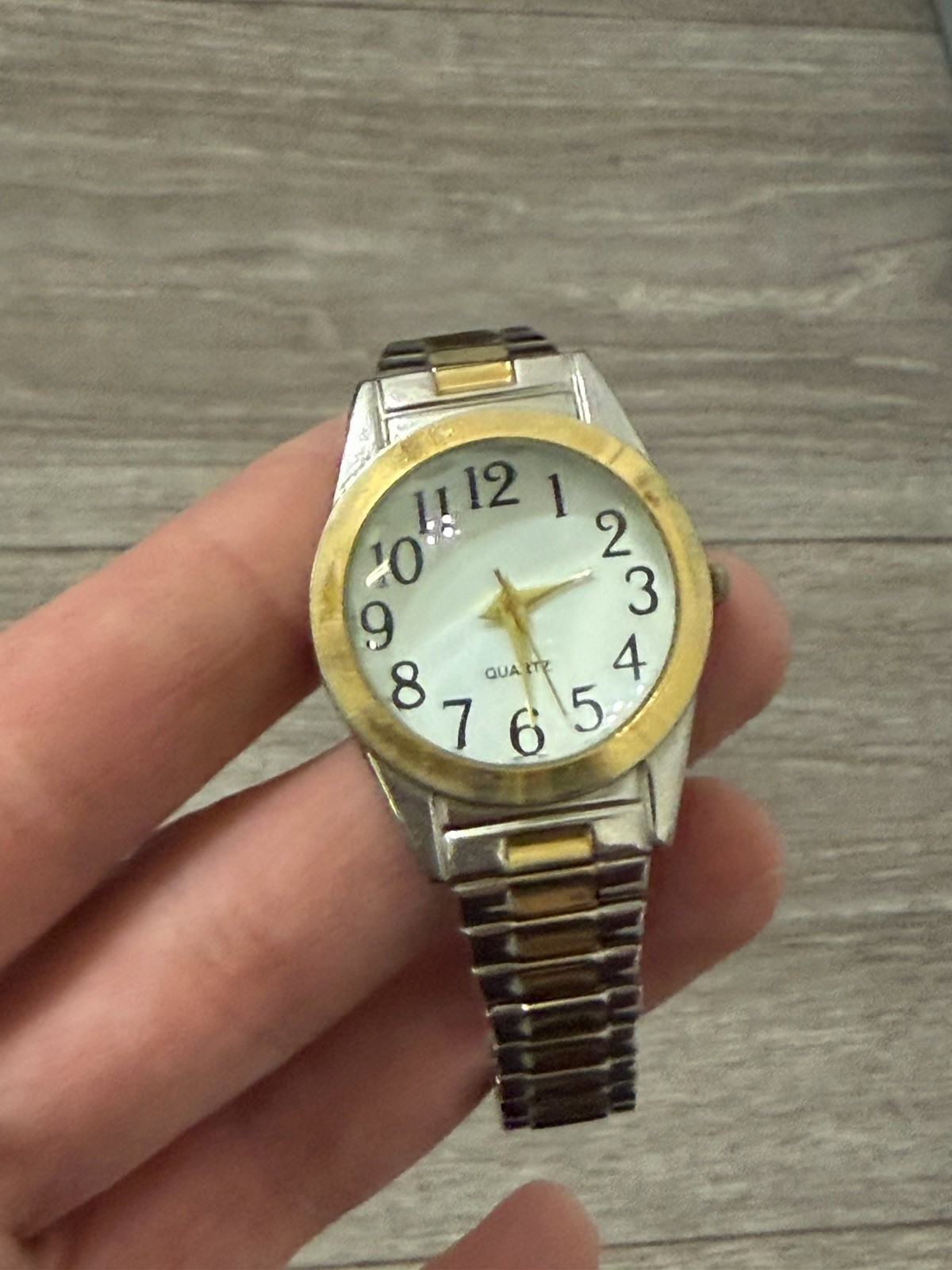 Quartz Analog Dress Watch 36mm White Dial Gold Tone Metal Bracelet