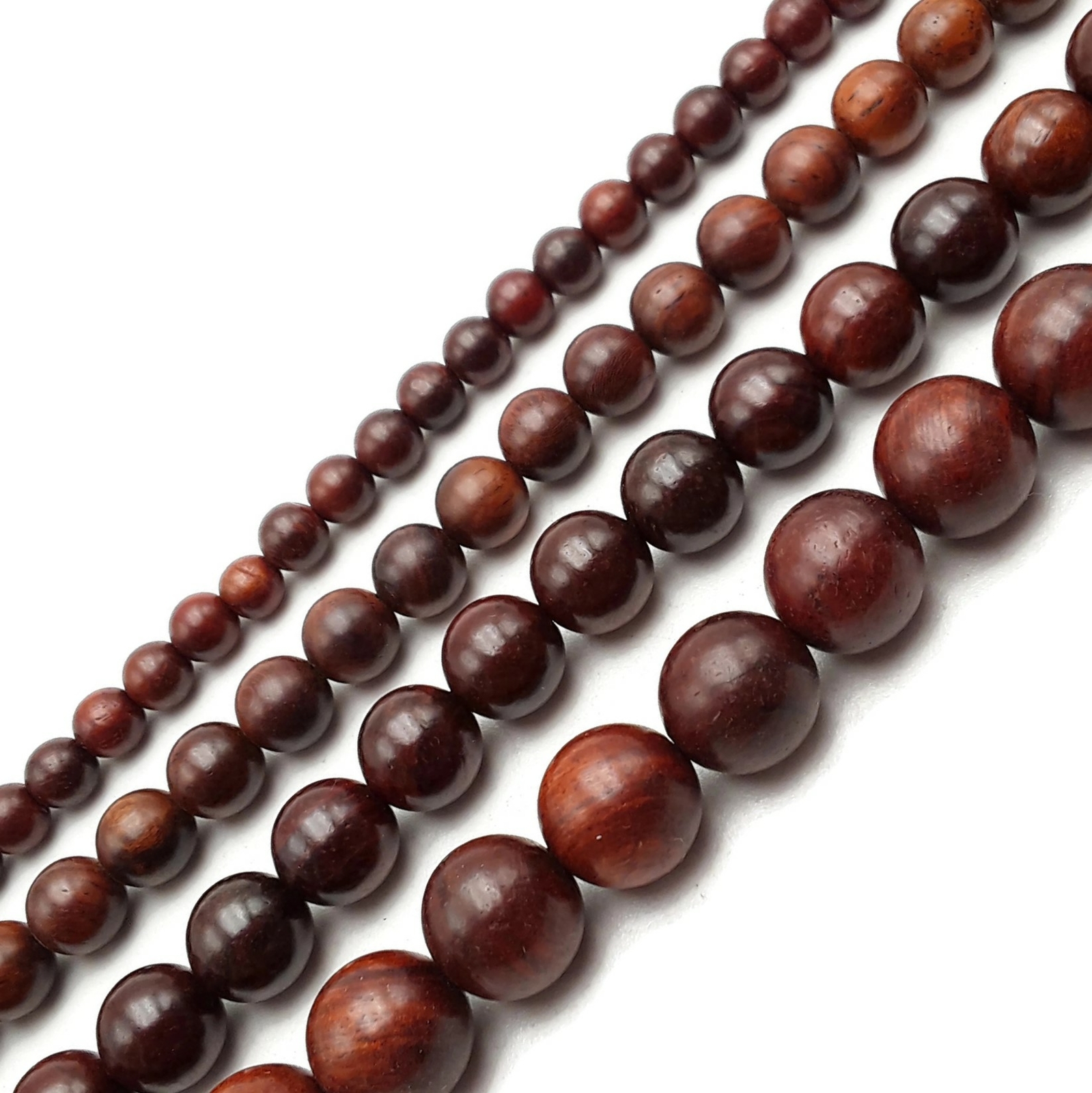 Natural Red Rosewood Sandalwood Smooth Round Beads 6mm 8mm 10mm 12mm 15.5″Strand