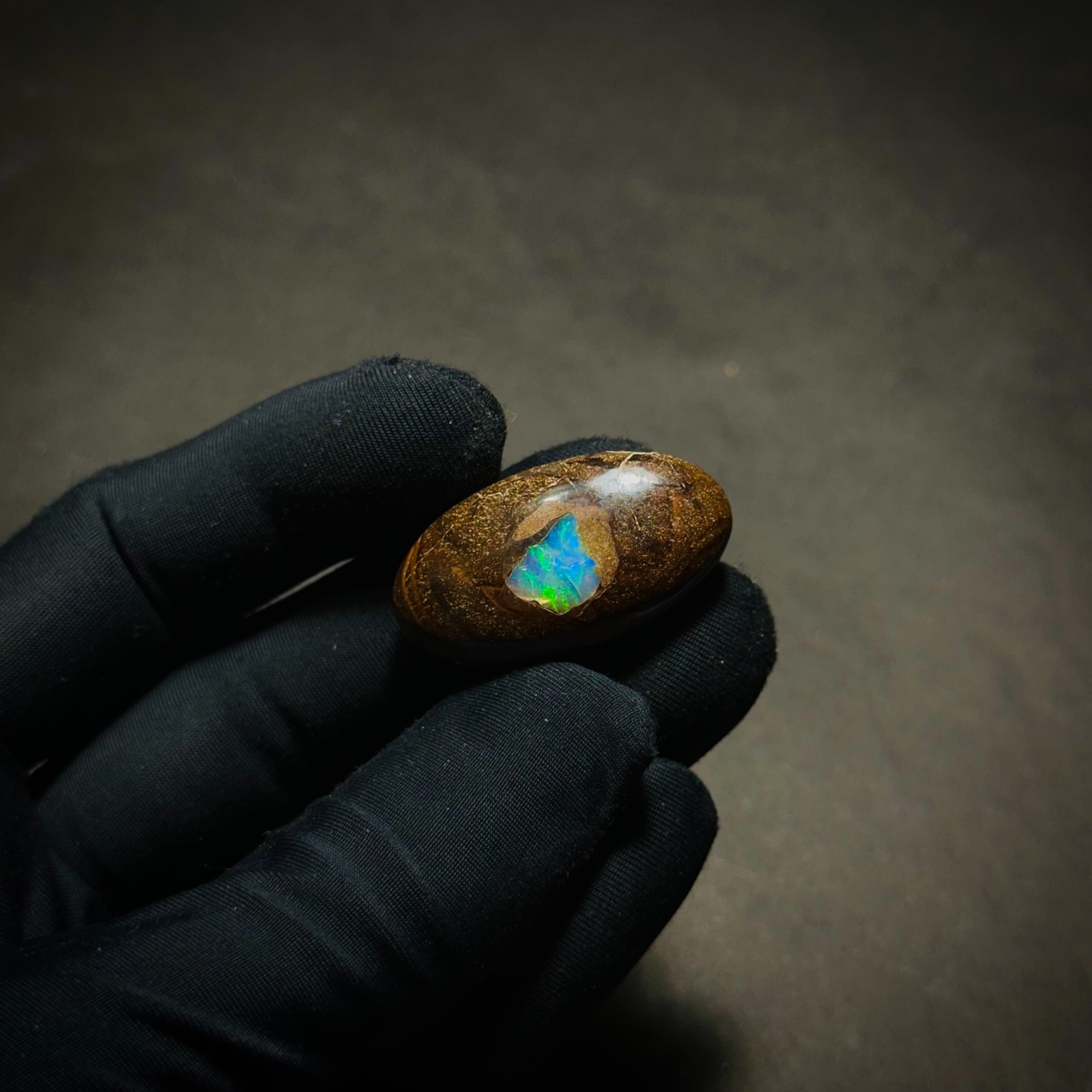 40Ct, Earth-Mined Australian Boulder Opal, Hand Polished Opal Cabochon, 36x20x9