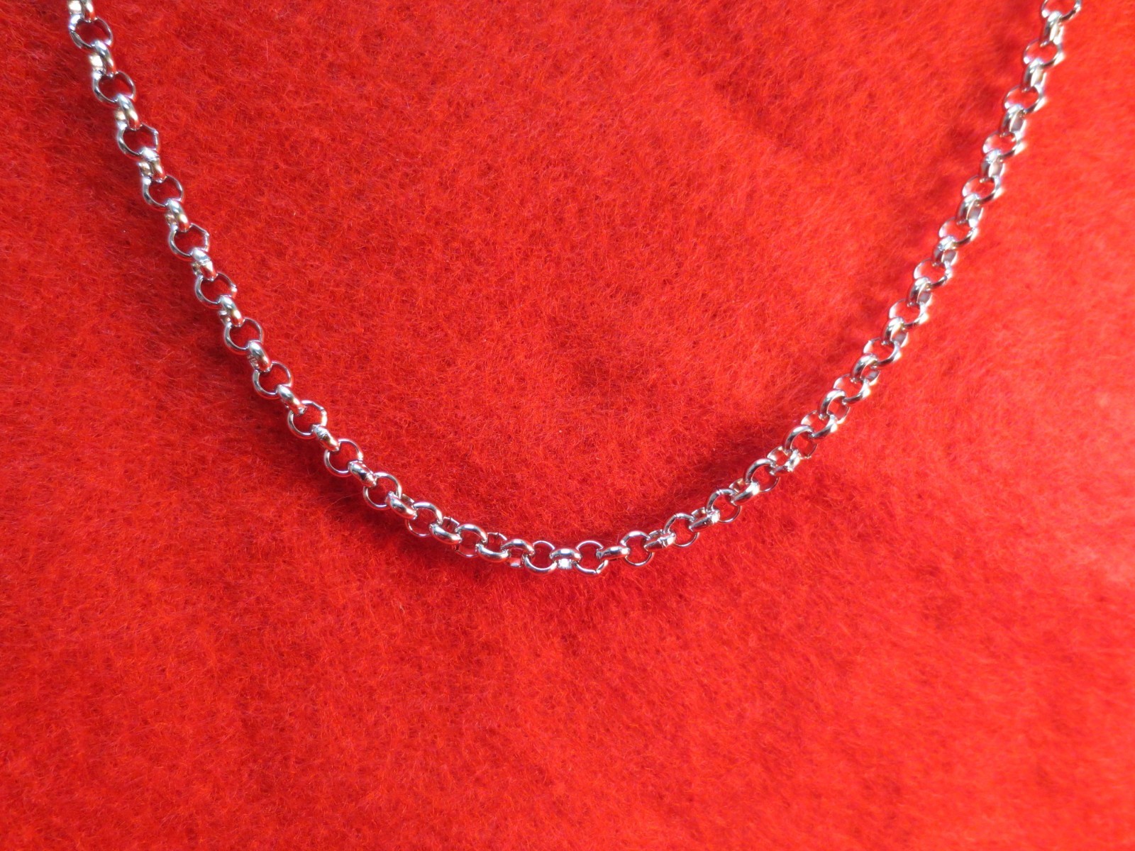 16 INCH TO 44 INCH SILVER STAINLESS STEEL 4MM ROLO LINK ROPE CHAIN NECKLACE