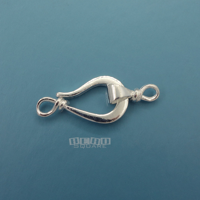 1 Set Large Solid Sterling Silver Hook Eye Clasp Connector 28mm (1.1″) #33283