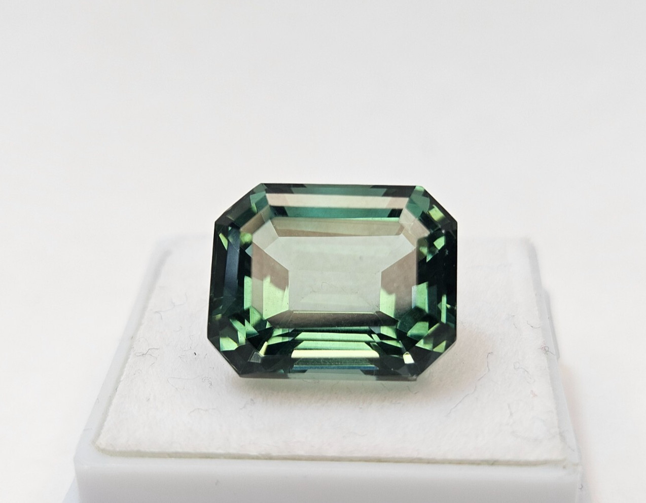 Teal Blue Tourmaline Emerald Cut 10+ Ct Natural Gemstone For Making Jewellery