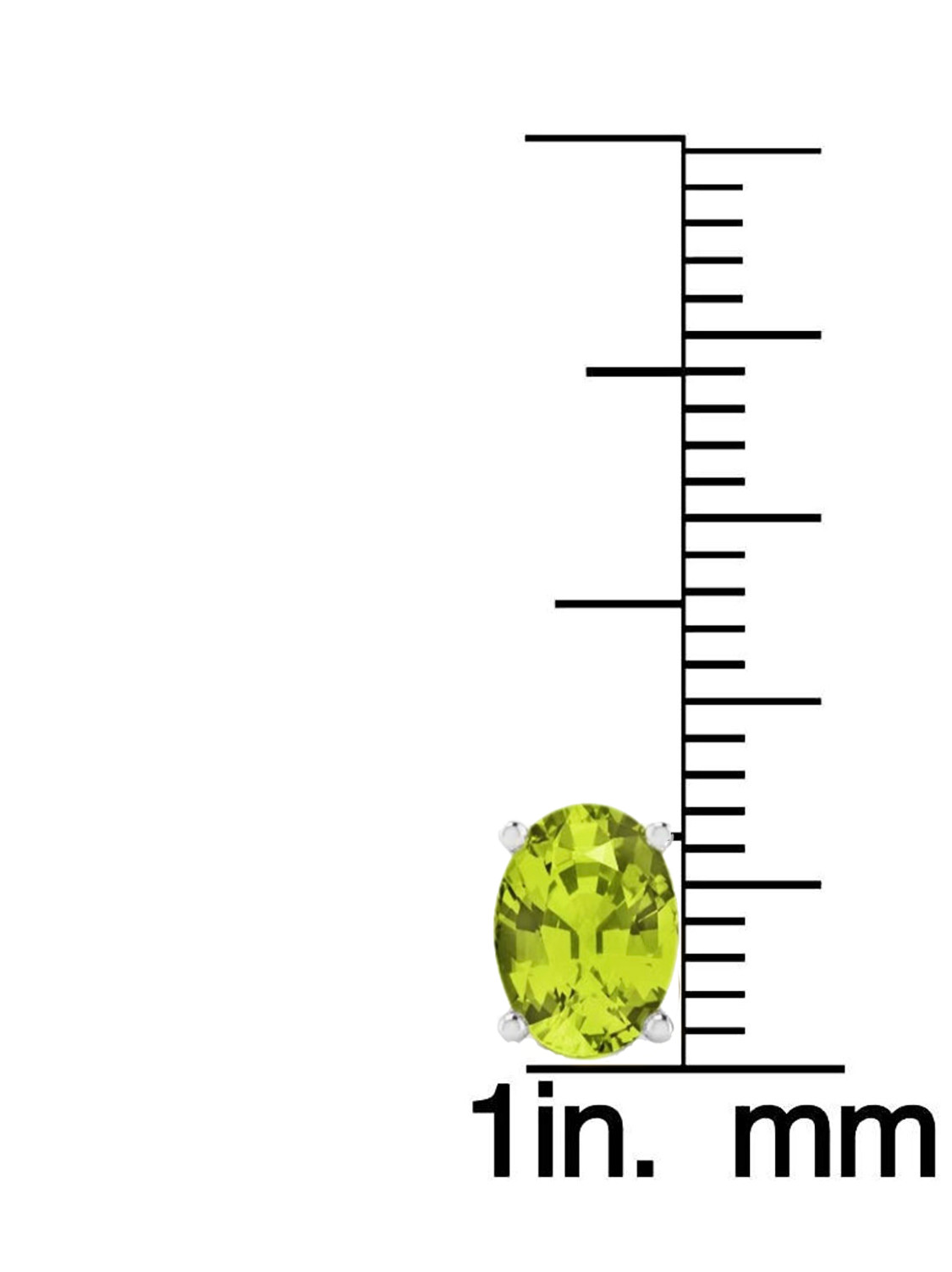 925 Solid Sterling Silver Peridot 5X7 Oval Cut Stud Earrings For Women Jewelry
