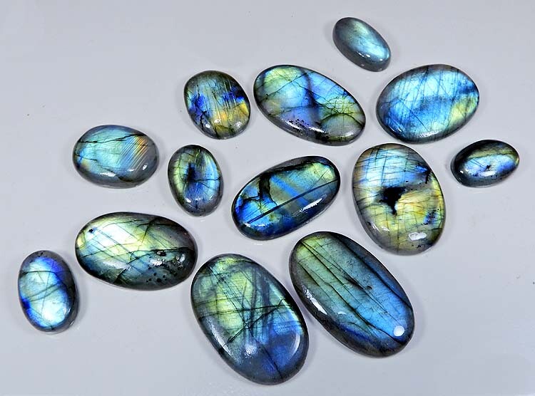 Natural Multi Flash Labradorite loose Cabochon Gemstone Wholesale Lot