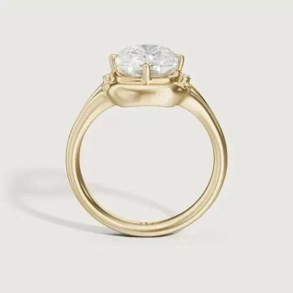 4.00Ct Cushion Cut Lab Created Solitaire Anniversary 14k Yellow Gold Finish Ring
