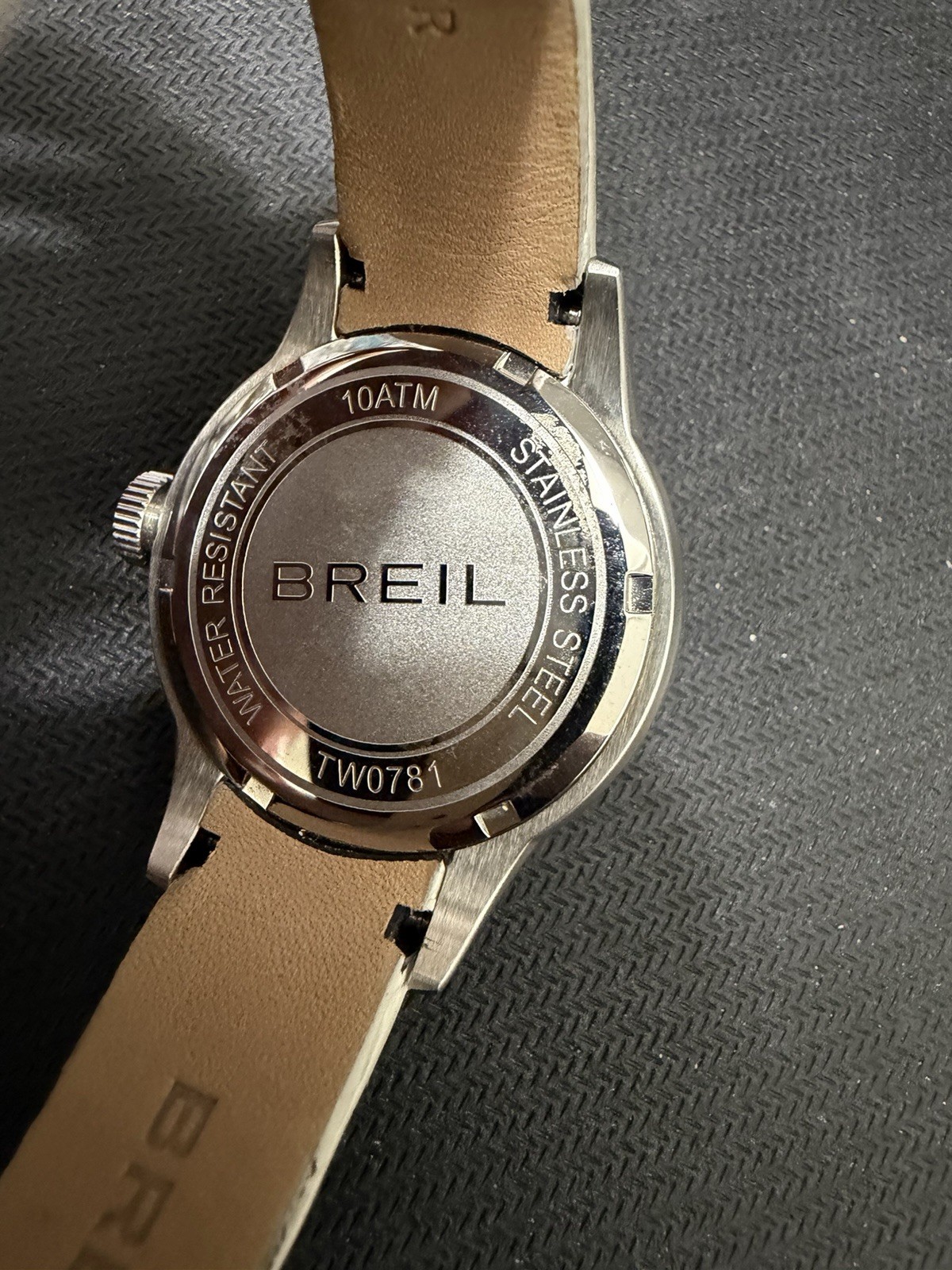Breil Milano TW0781 White Leather Crystal Bezel Watch – Brand New