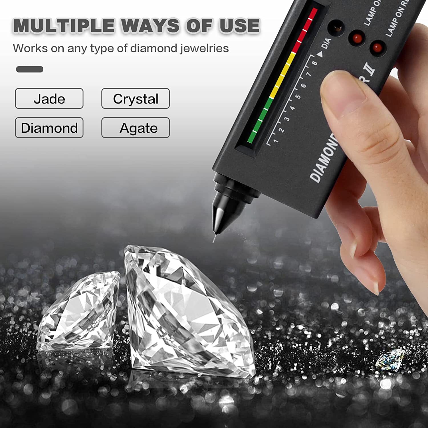 Diamond Selector V2 Portable Diamond Tester with Case & Gemstone Platform