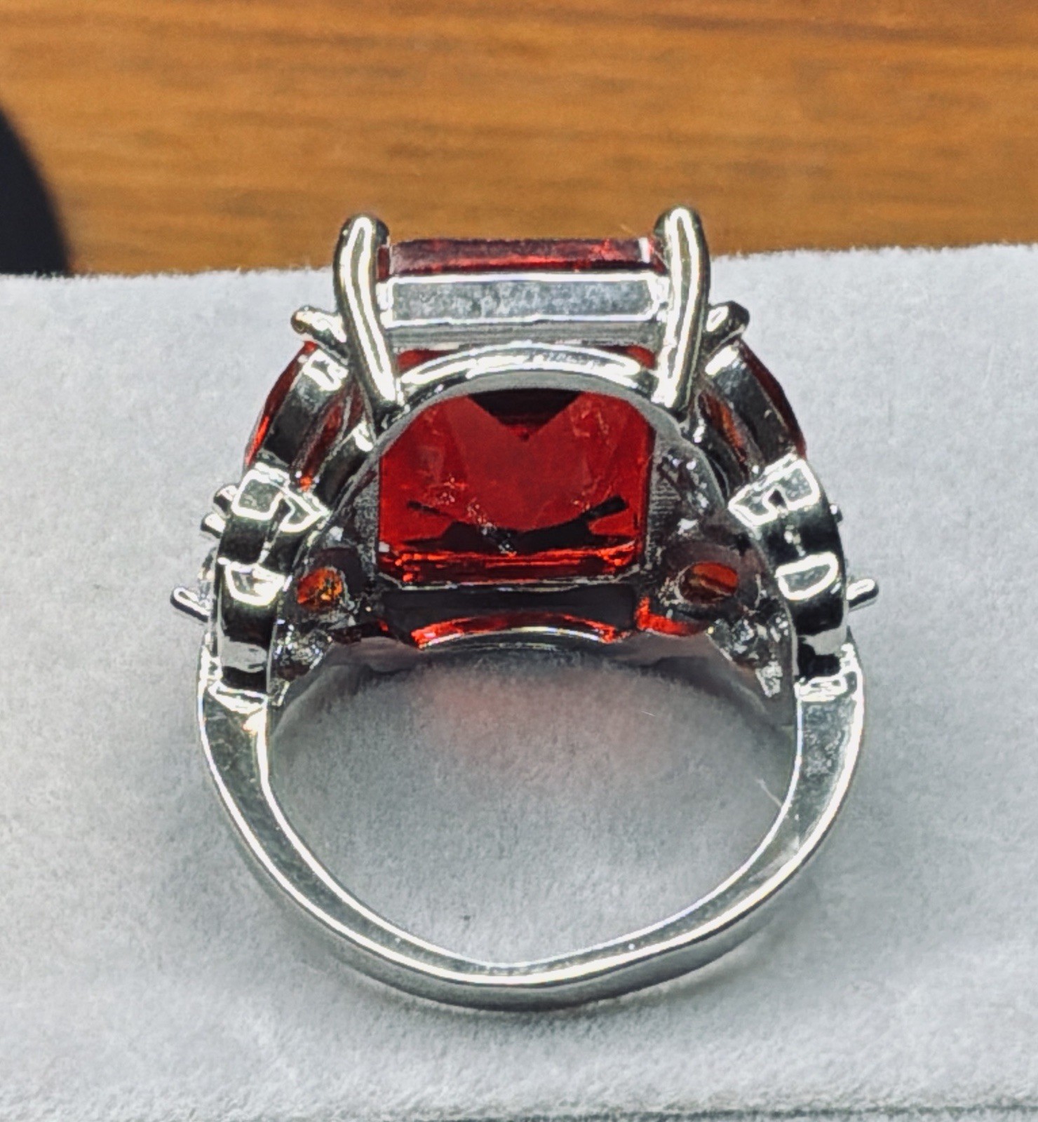 RUBY RING – Lab Created – 18x13mm Or 12.0ctw – .925 STERLING SILVER !!!