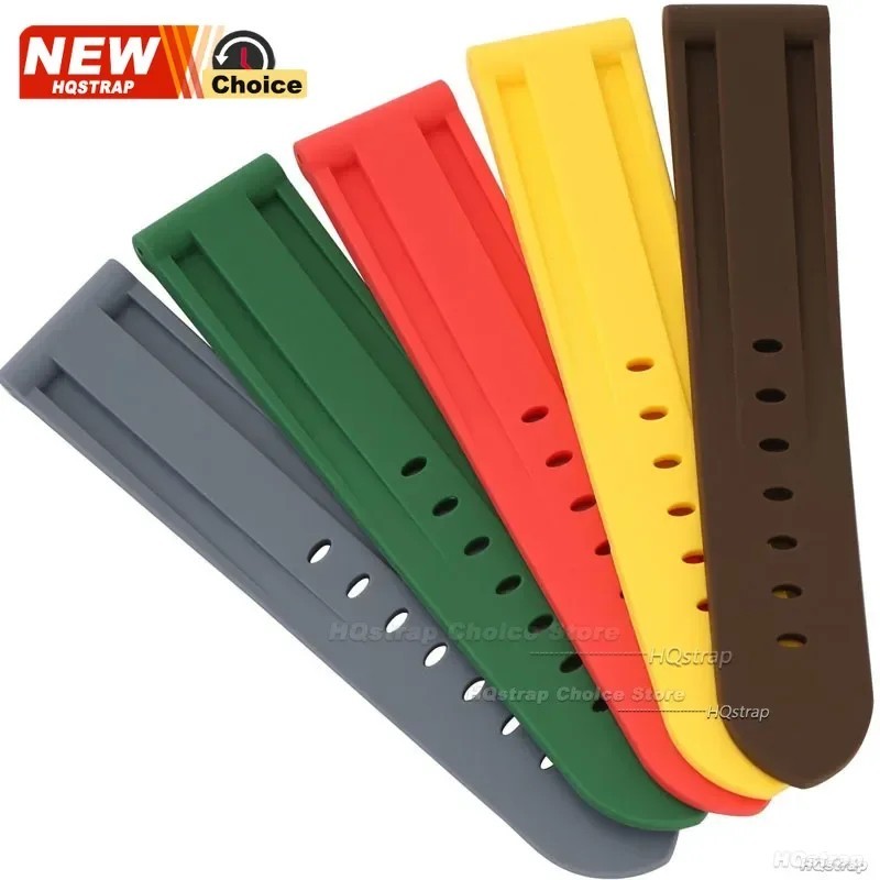 Silicone Rubber Watch Band Sport Replacement Strap 20mm 22mm 24mm 26mm