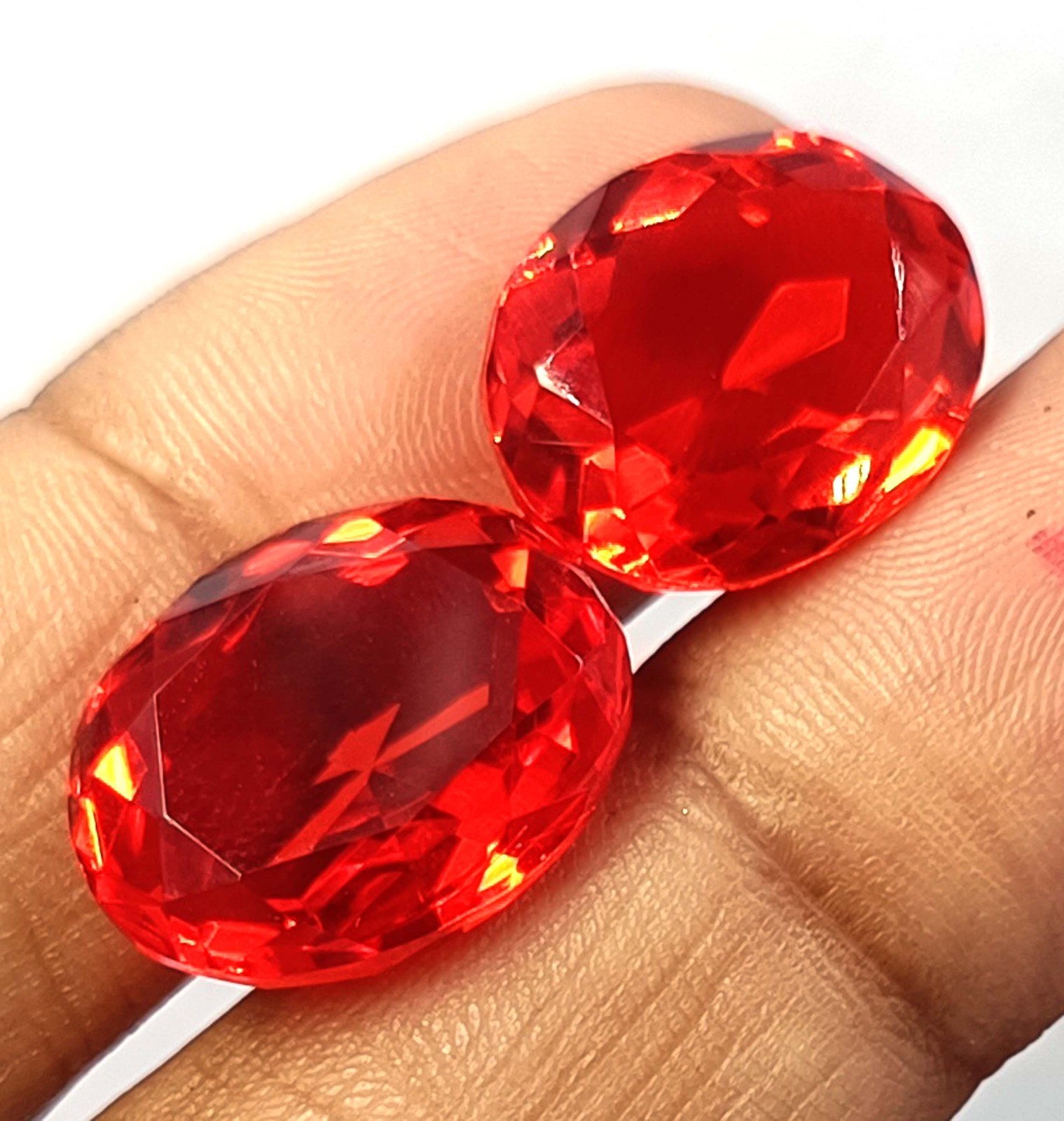 19.75 Ct Natural Mozambique Red Ruby Oval Shape Pair IGL Loose Gemstone 6JHC