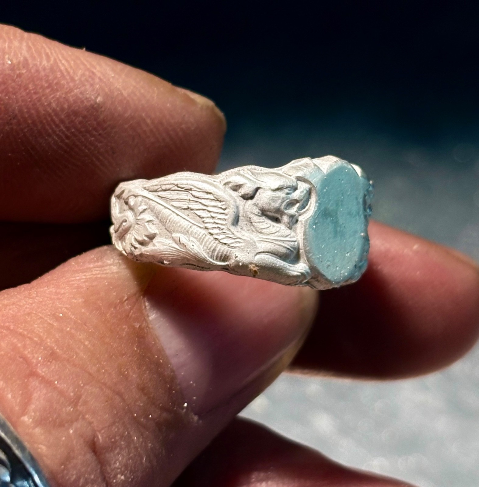 pure Silver dragon and shield Ring 999.Pure Fine Silver Bold, dragon Design