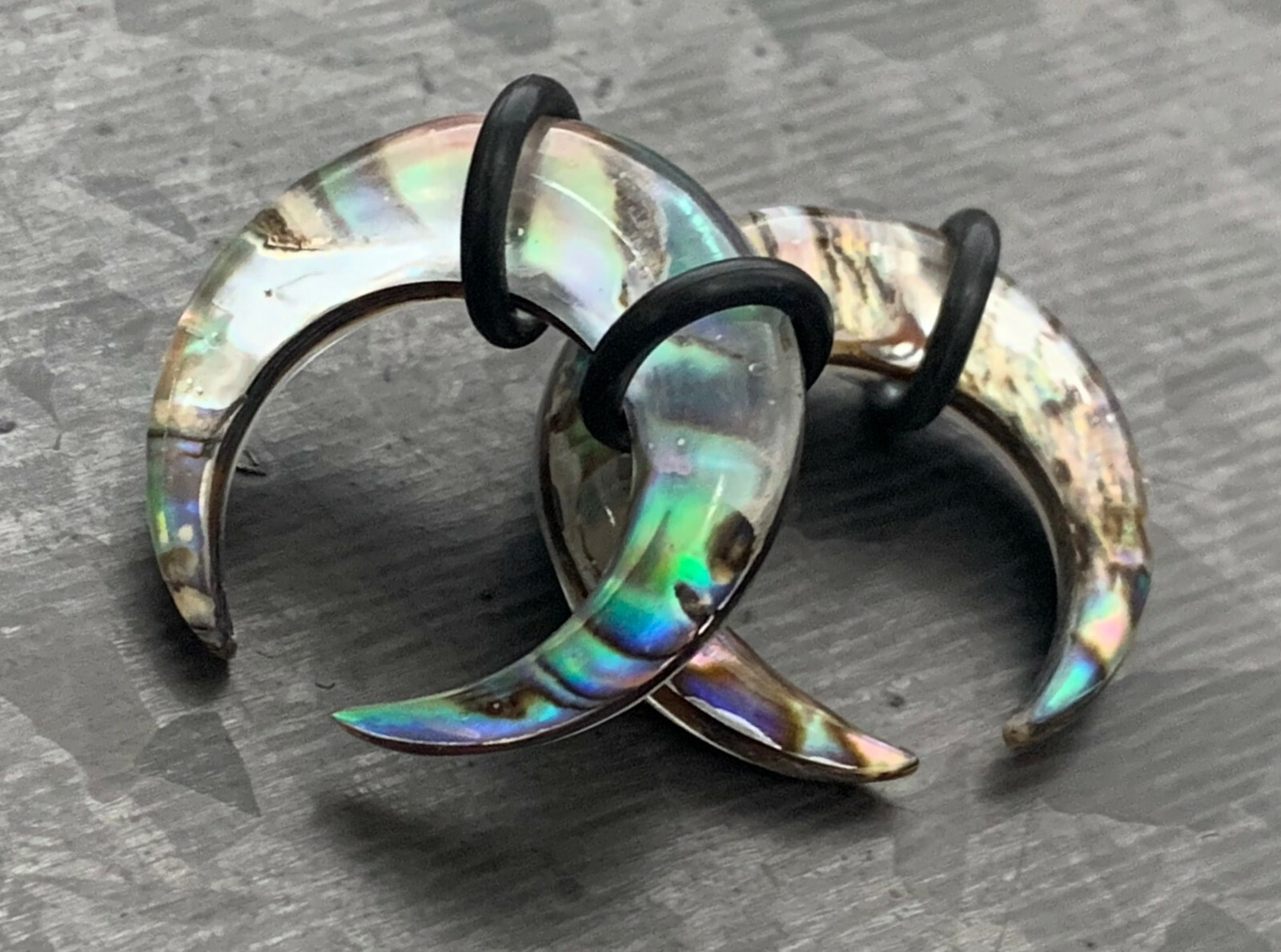 PAIR Organic Abalone Resin Buffalo Tapers Plugs Expanders Tunnels Gauges Pincer