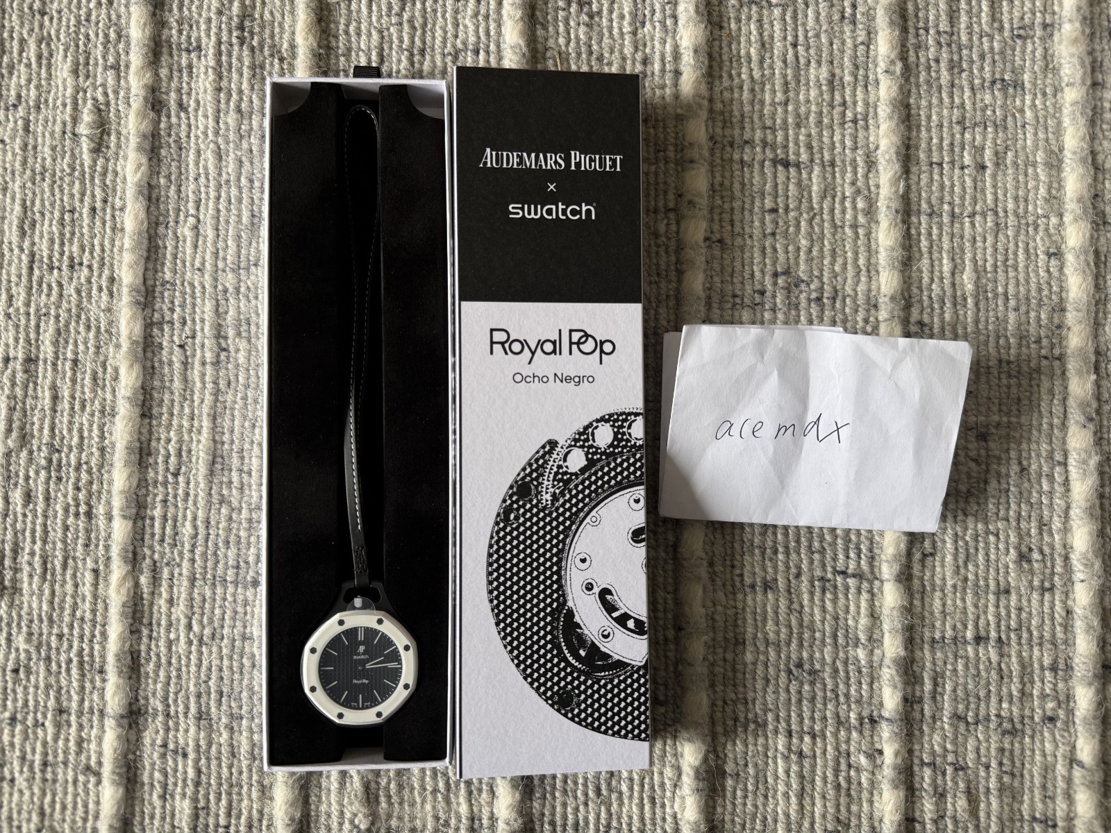 Swatch x Audemars Piguet AP Royal Pop OCHO NEGRO Black White ✅IN HAND ✅BRAND NEW
