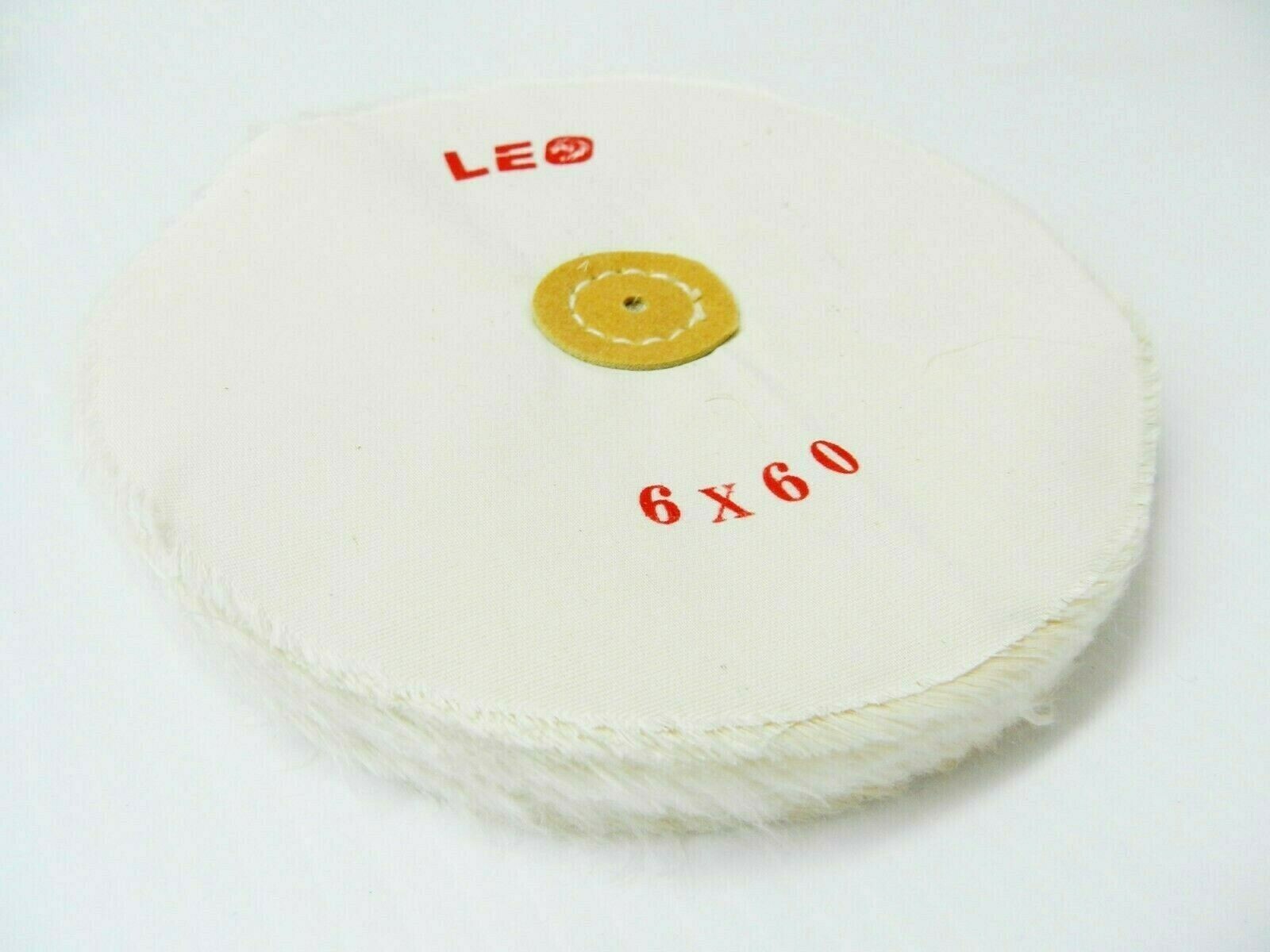 6″ Polishing Buff Wheel Finex Muslin Loose Leather Center 60ply Jewelry Buffing