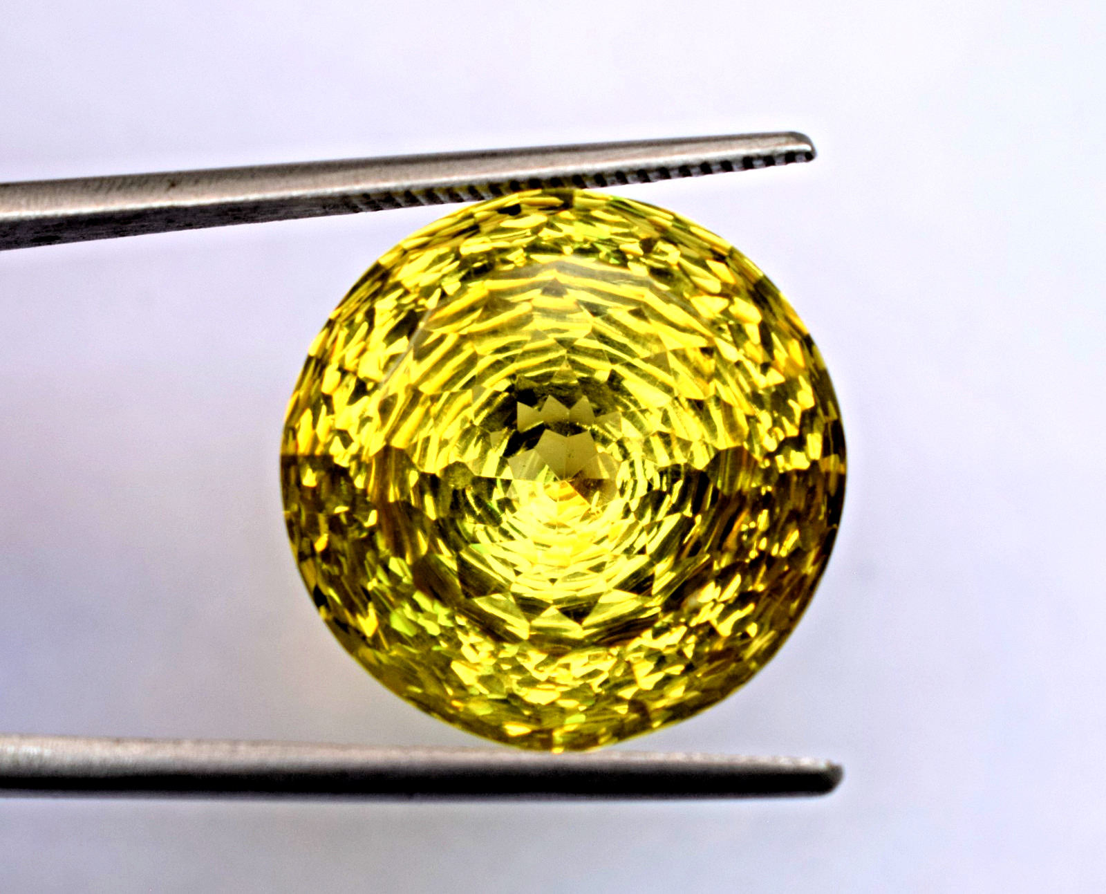 25 CT Natural Yellow Sphene Master Round Cut Certified Loose Gemstone Rare Find