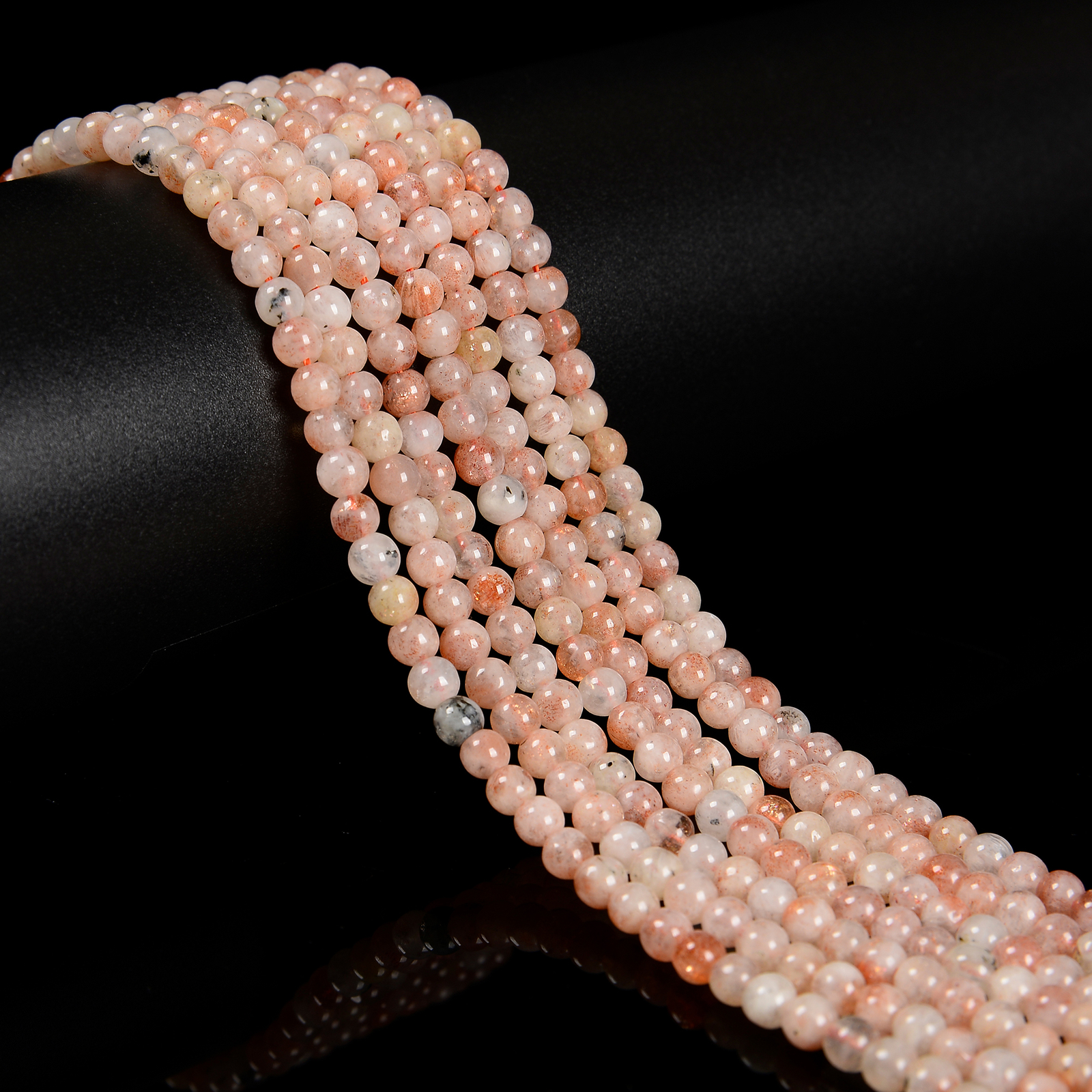 Sunstone Lepidocrocite Smooth Round Beads 4mm 5mm 6mm 8mm 10mm 12mm 15.5″ Strand
