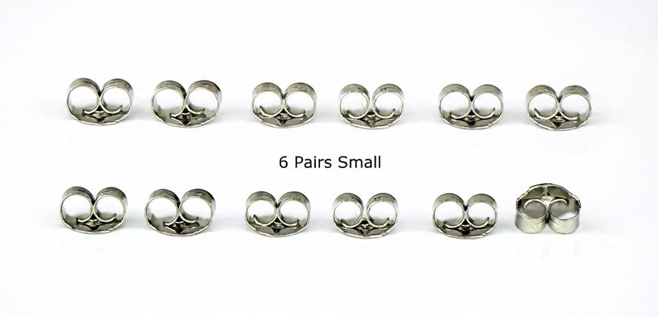 14k Yellow or White Gold Push Back Earring Butterfly Backing by 1,2,3,6,10 Pairs