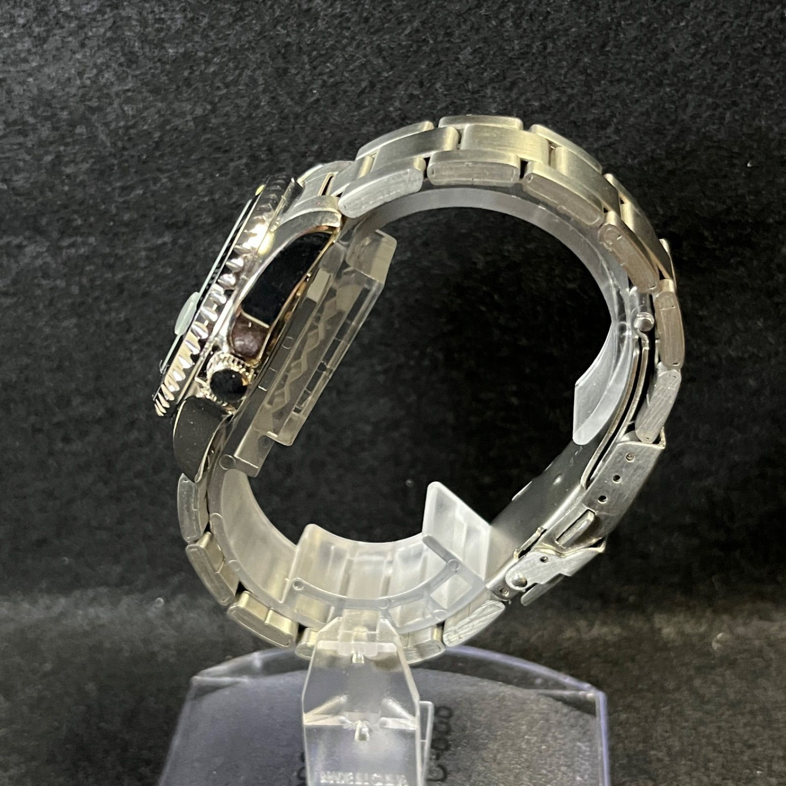 Working FORBEL SWISS Diver FB 1088 RL Quartz Silver Pink Stone Confirmed working