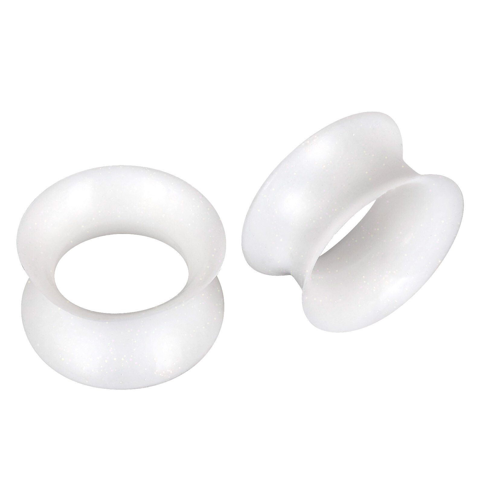 20Pcs Thin Silicone Ear Gauges Plugs Flexible Flesh Tunnels Gold Glitter 2g-3/4″