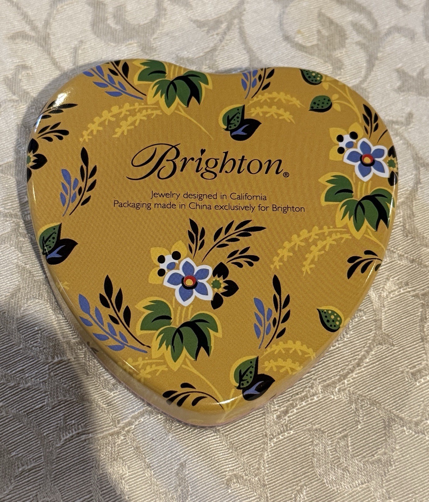 Brighton CORBY Bracelet with Heart Charm and Toggle Closure.