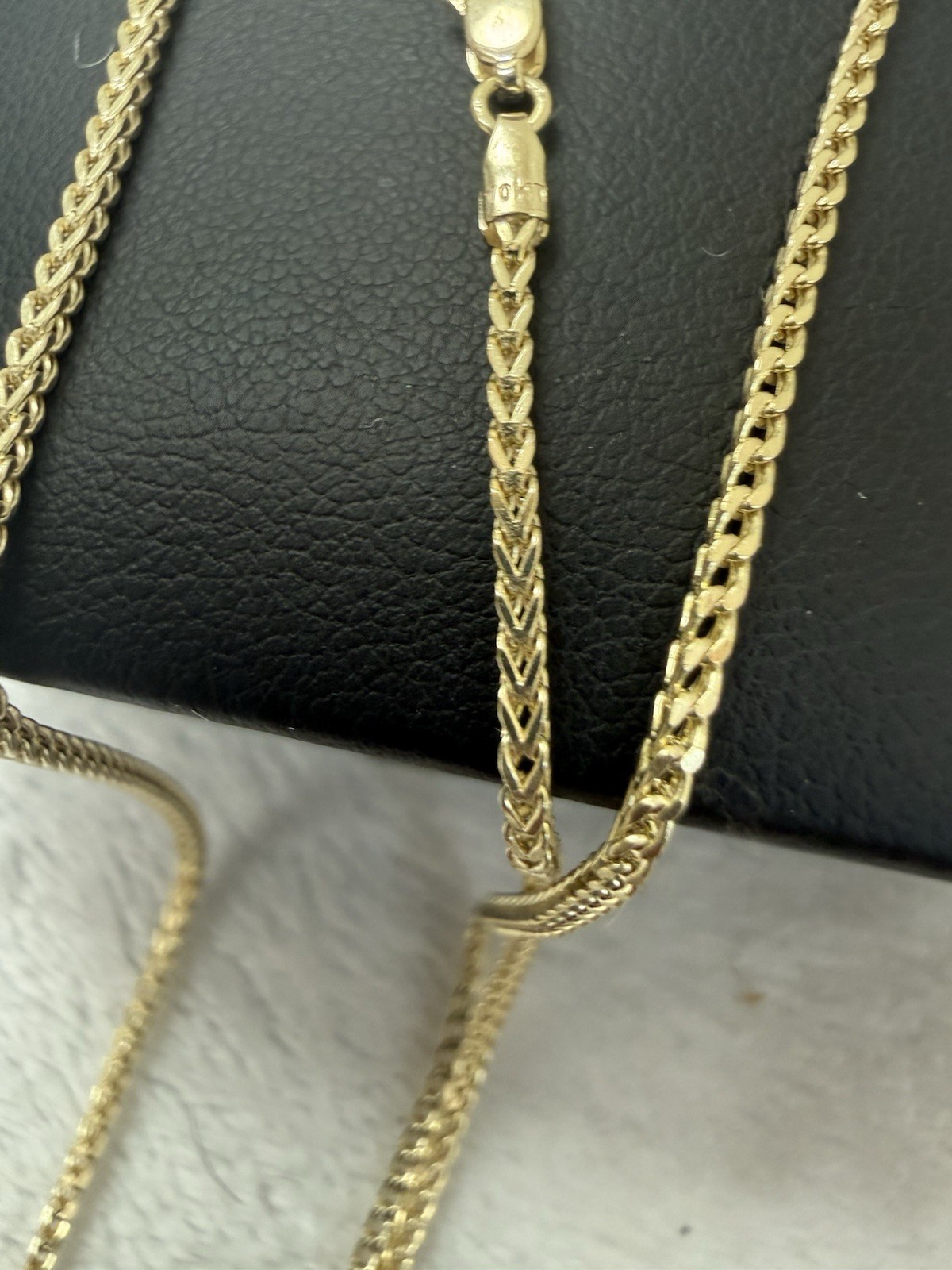 10kt Solid Yellow Gold 24” Inch 1.5mm Franco Chain