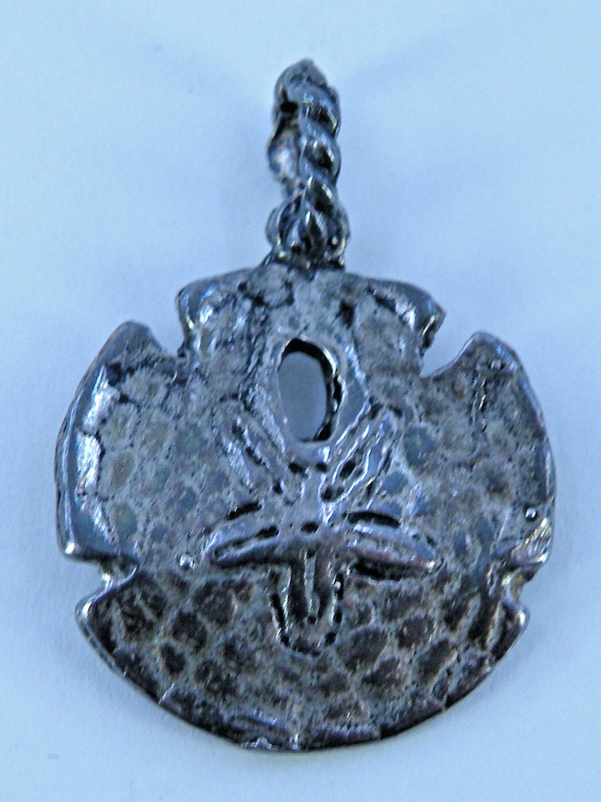 Antique 1622 Atocha Shipwreck Sterling Silver Sand Dollar Hand Pour PENDANT