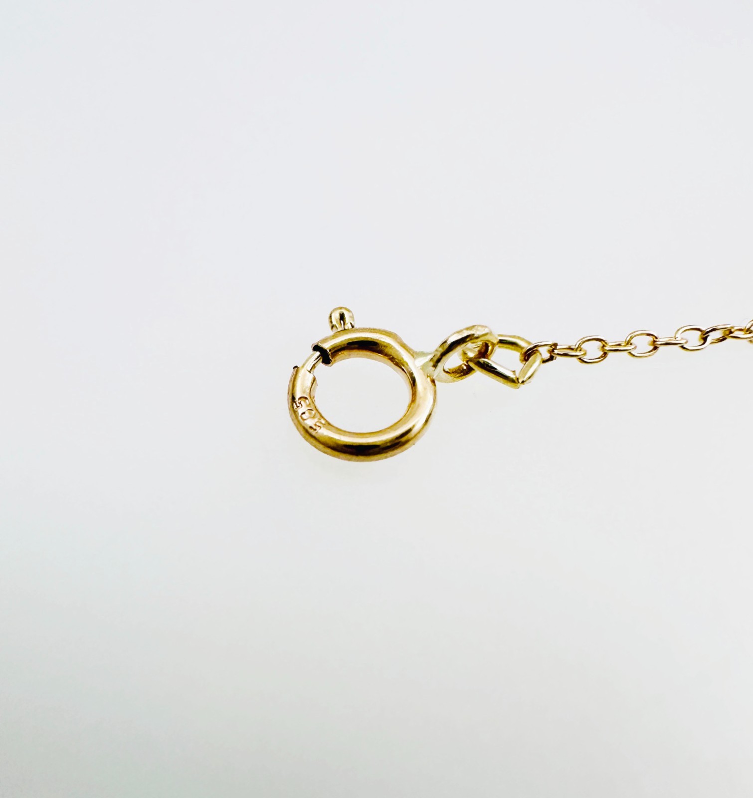14K Solid Yellow Gold Cable Link Safety Chain Extension Extender, 1mm, 2.25″