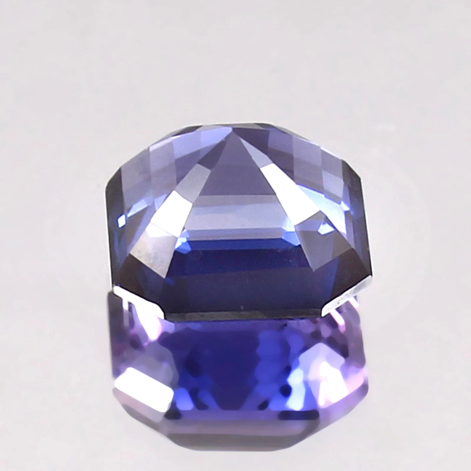 4.70 Ct Natural Certified Purple Tanzanite Asscher Cut Loose Faceted Gemstone