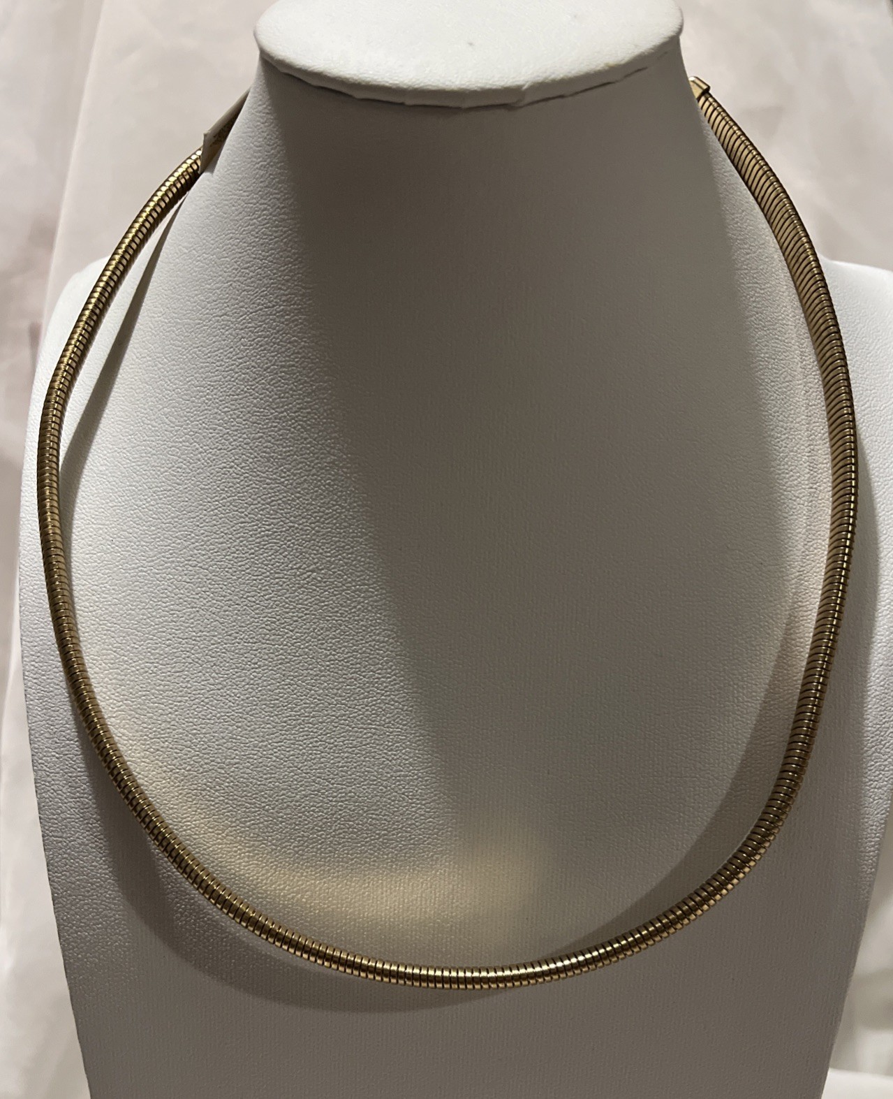 Chico’s Goldtone Round Snake Chain Necklace 18” With 4” Extension