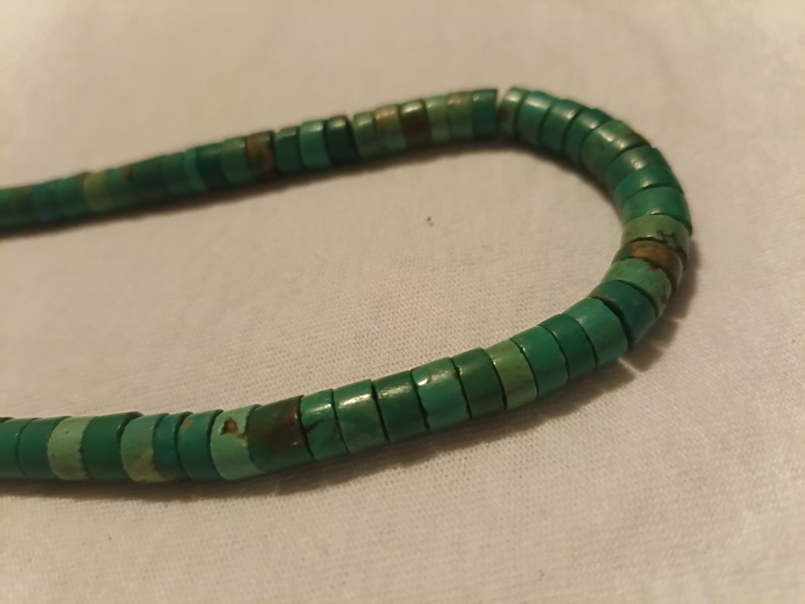 Vintage Native American Turquoise Heishi 20” Necklace